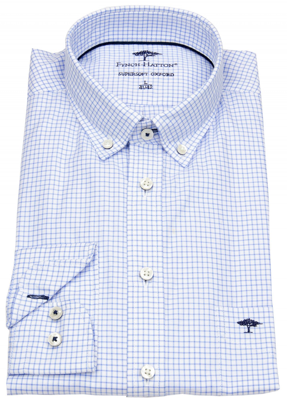 FYNCH-HATTON Karohemd Button-Down-Kragen günstig online kaufen
