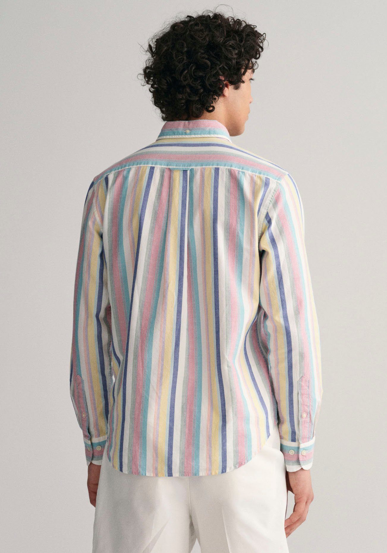 angenehmen Gant UT Pastellfarben OXFORD Streifenhemd in SHIRT MULTI REG STRIPE