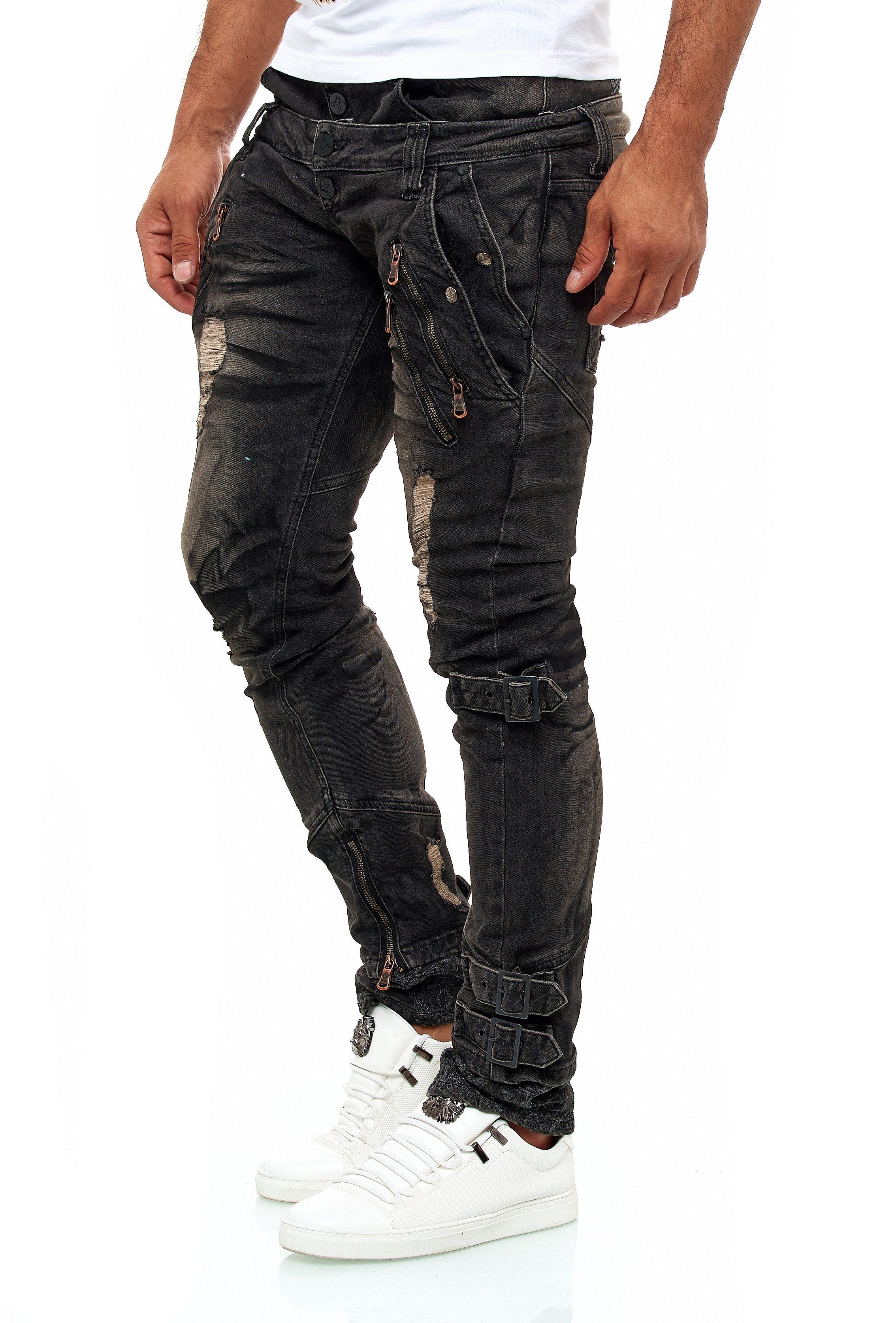 KINGZ Slim-fit-Jeans mit tollen Akzenten