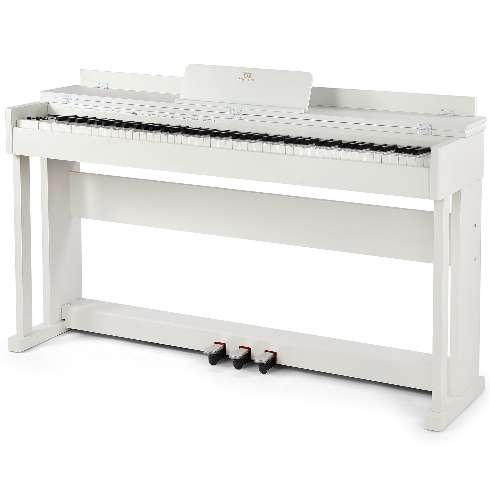 MUSTAR Digitalpiano E-Piano mit Hammermechanik,88 Tasten, 3 Pedale, Dual Kontrollsystem,USB/MIDI