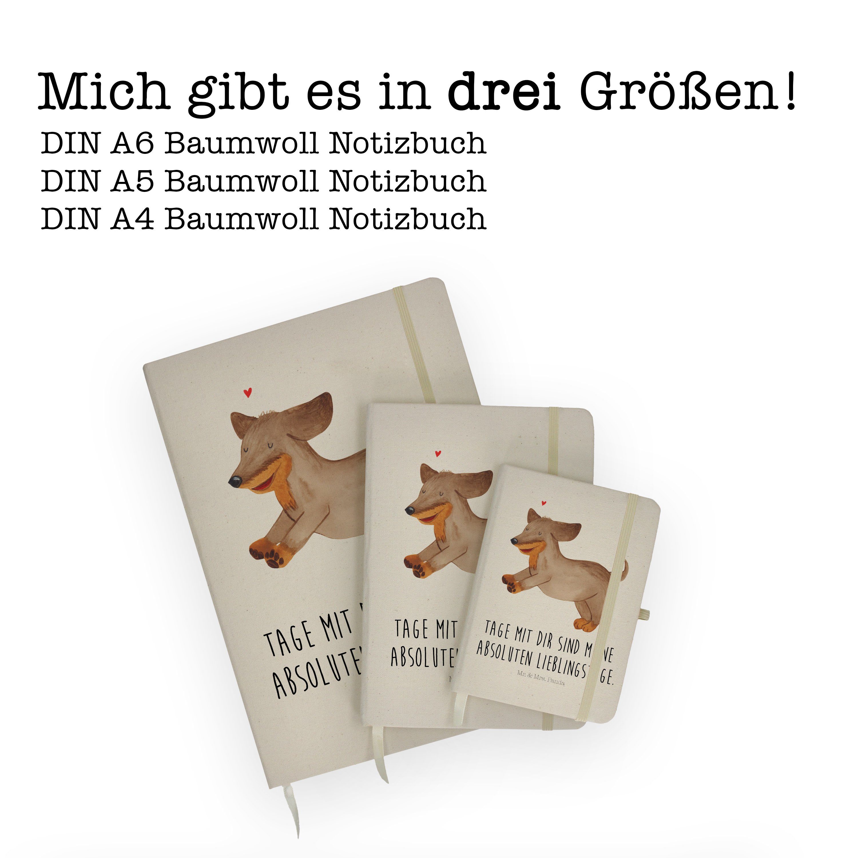 Transparent Notizbuch Dackel fröhlich Mrs. & Panda & - - Mrs. Geschenk, Mr. Hund Panda Mr. Schreibheft, Dachshund