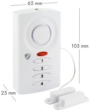 Schwaiger HSA500 532 Türöffnungsmelder (Alarm-Ton, Aktivierung/Deaktivierung über 4-stelligen PIN-Code)