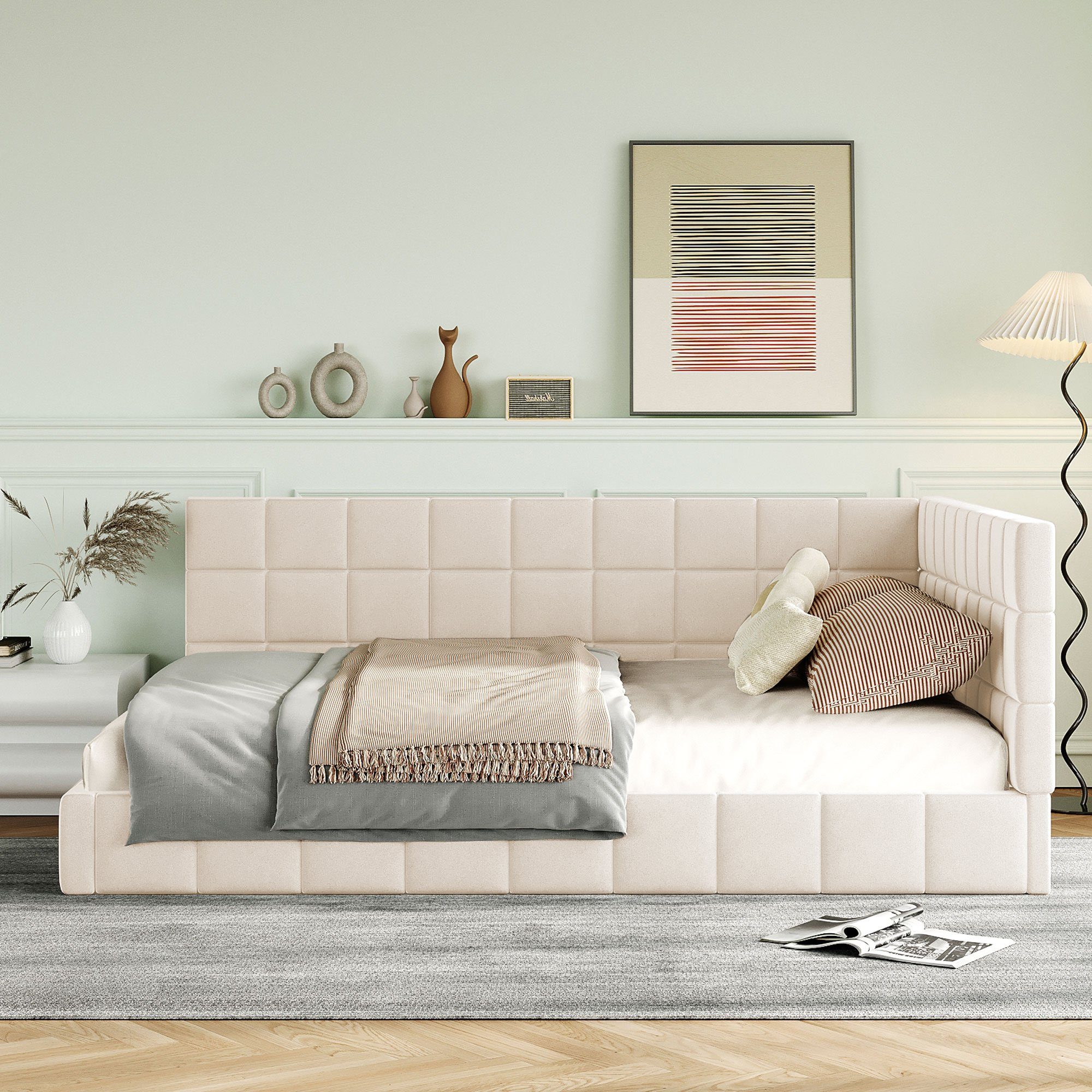 REDOM Polsterbett Schlafsofa Multifunktionsbett, Funktionsbett Stauraumbett günstig online kaufen