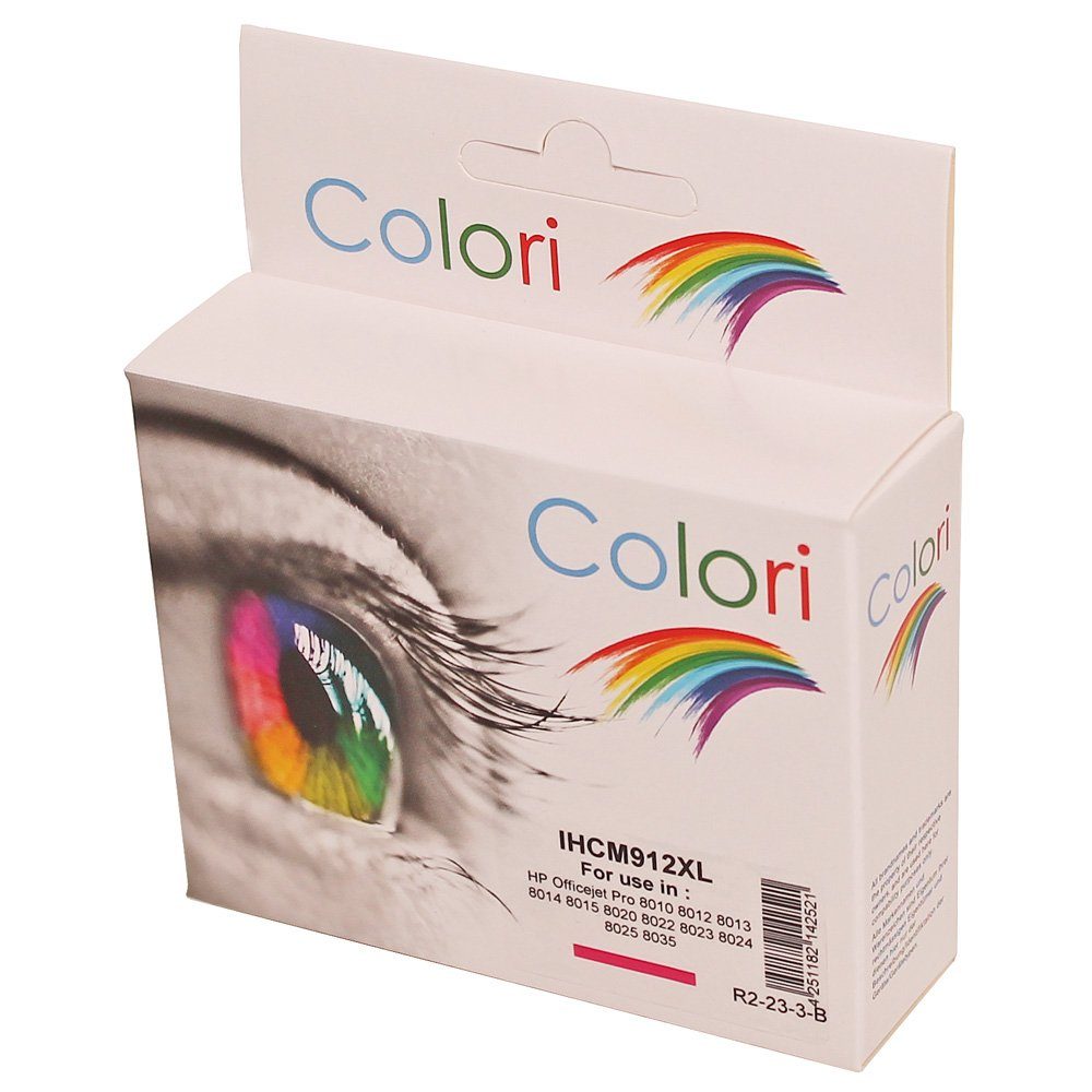 Colori Tintenpatrone (Kompatible Druckerpatrone 8010) OfficeJet für Pro HP 912XL Magenta