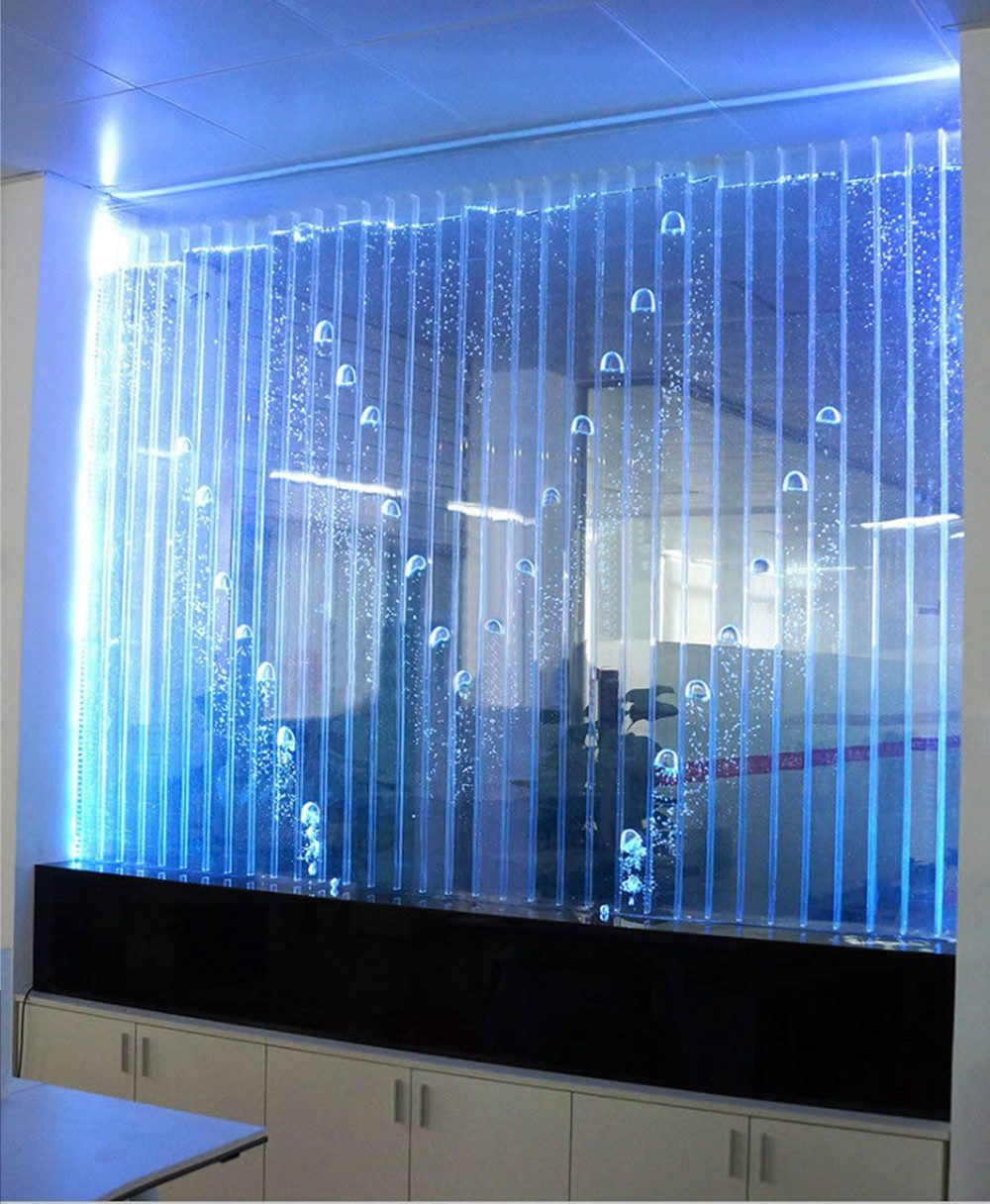 Xlmoebel Zimmerbrunnen Designer-Wandpaneel mit LED-Wasserblasen in modernem Design, Hergestellt in Europa