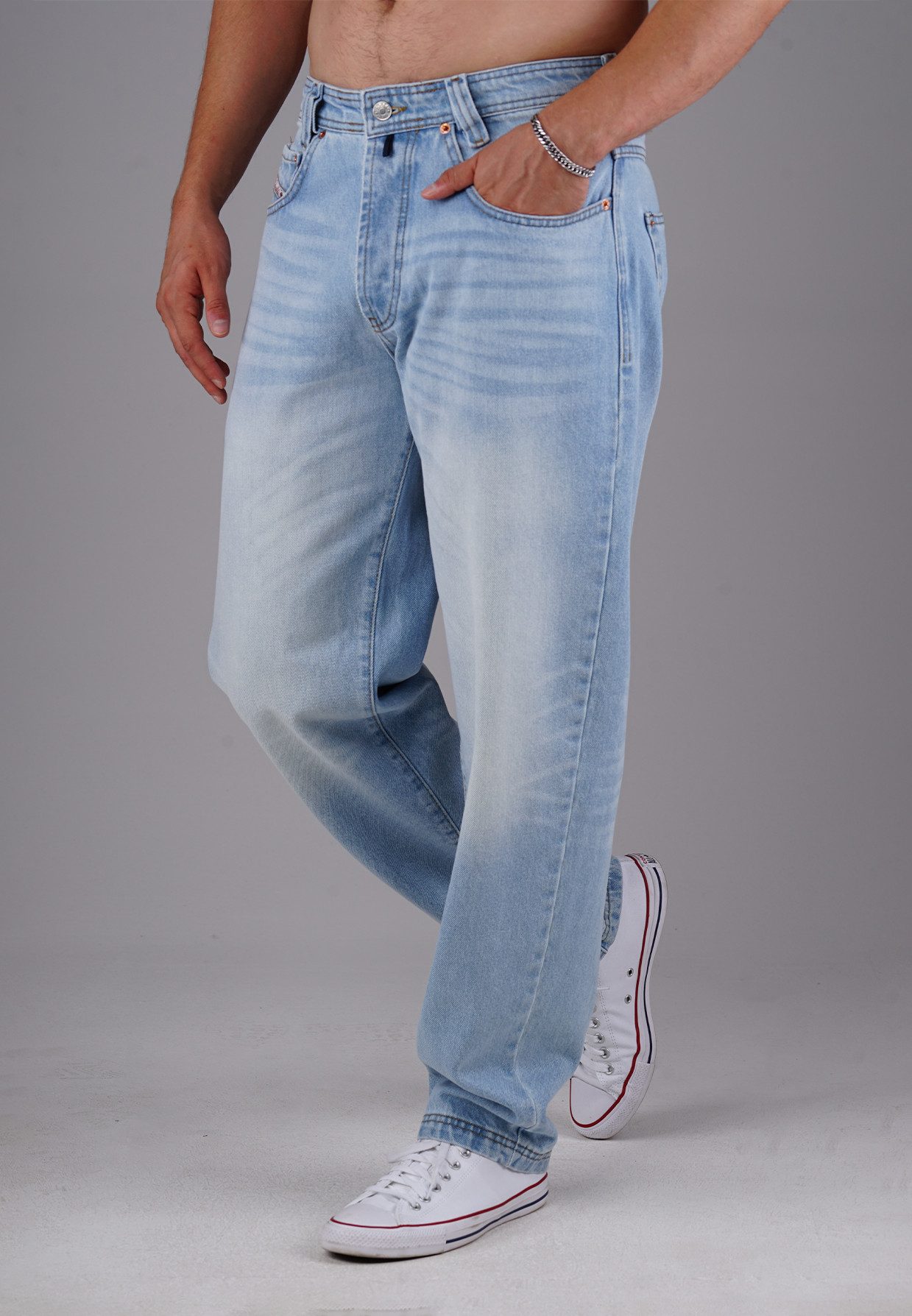 5-Pocket-Jeans Relax Fit Tapered Zicco 472 Diamond - Icewashed Sky