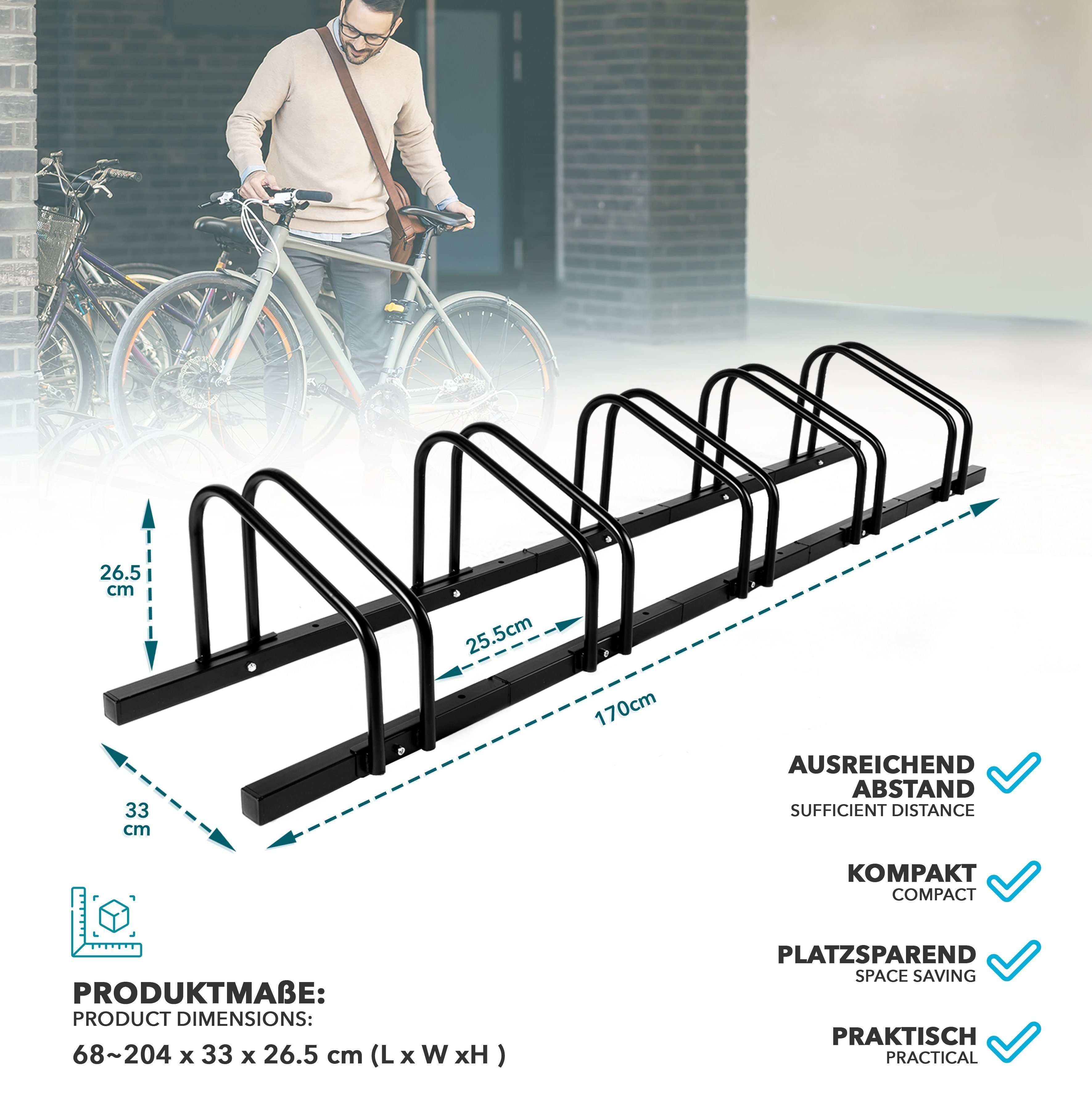 Kubus Fahrradständer Levi, Verschiedene Größen