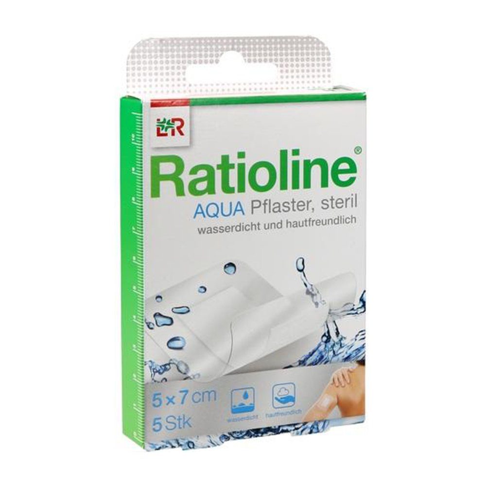 Lohmann & Rauscher GmbH & Co.KG Пластырь RATIOLINE aqua Duschpflaster Plus 5x7 cm steril, 5 St