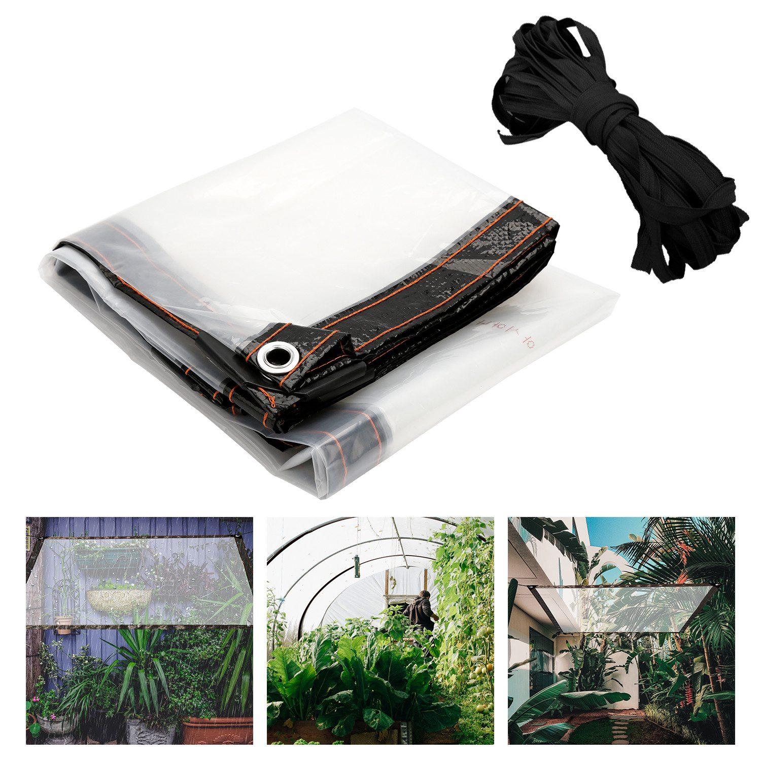 Clanmacy Schutzplane Transparente Plane Wasserdichte Gartenplane Abdeckplan günstig online kaufen