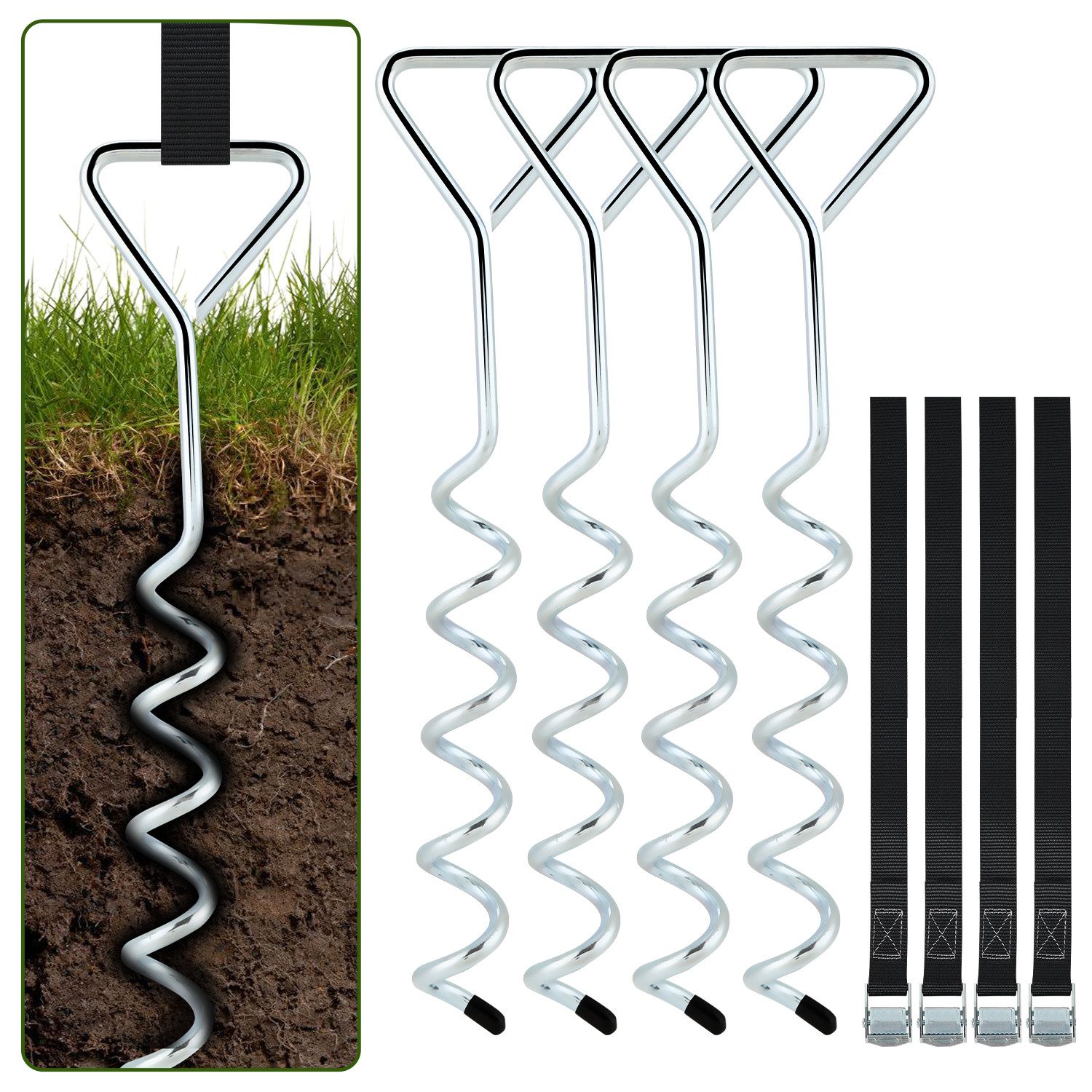 Clanmacy Bodenanker Bodenanker 4/8er Set Trampolin günstig online kaufen