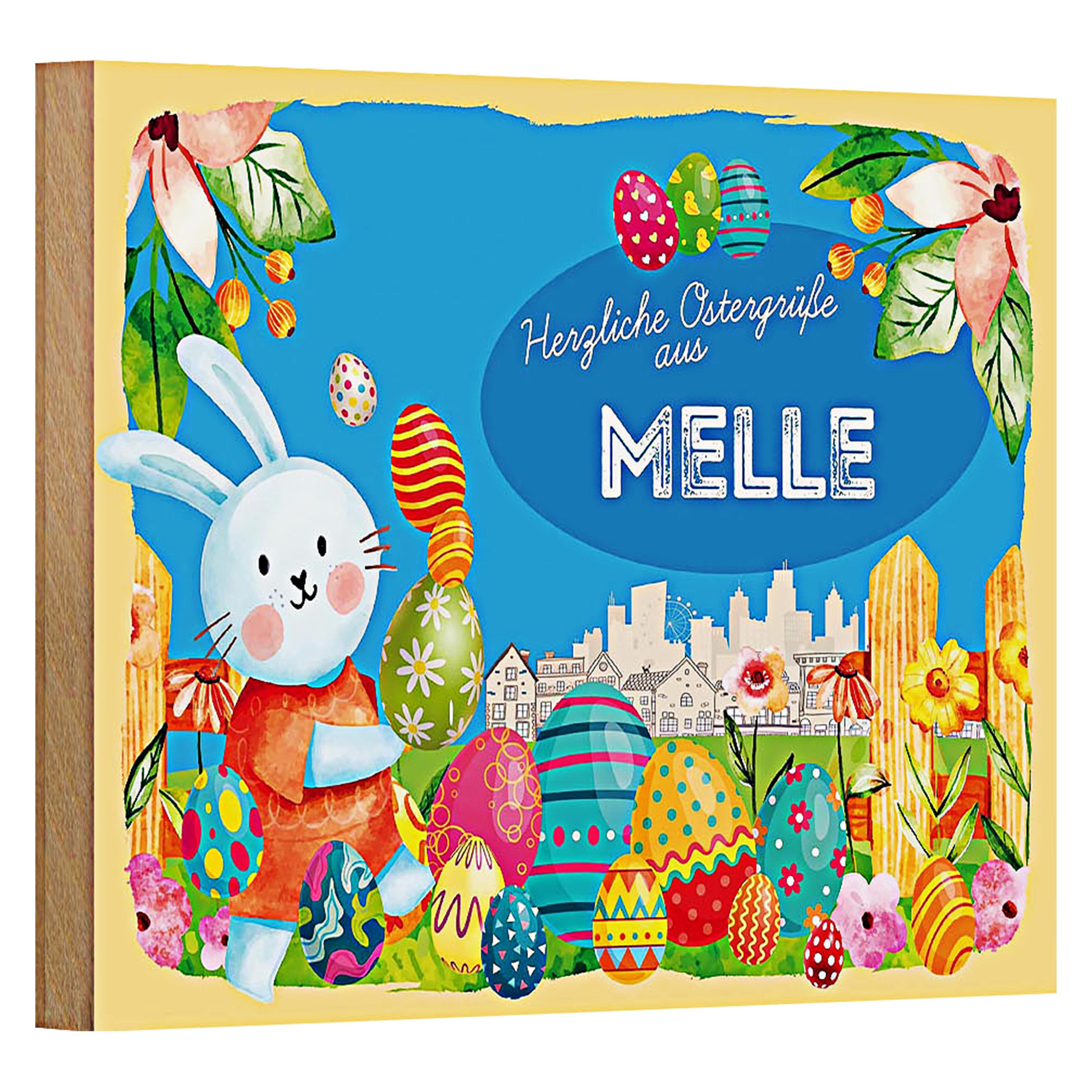 Roomando Holzbild Ostern Ostergrüße 18x12cm MELLE