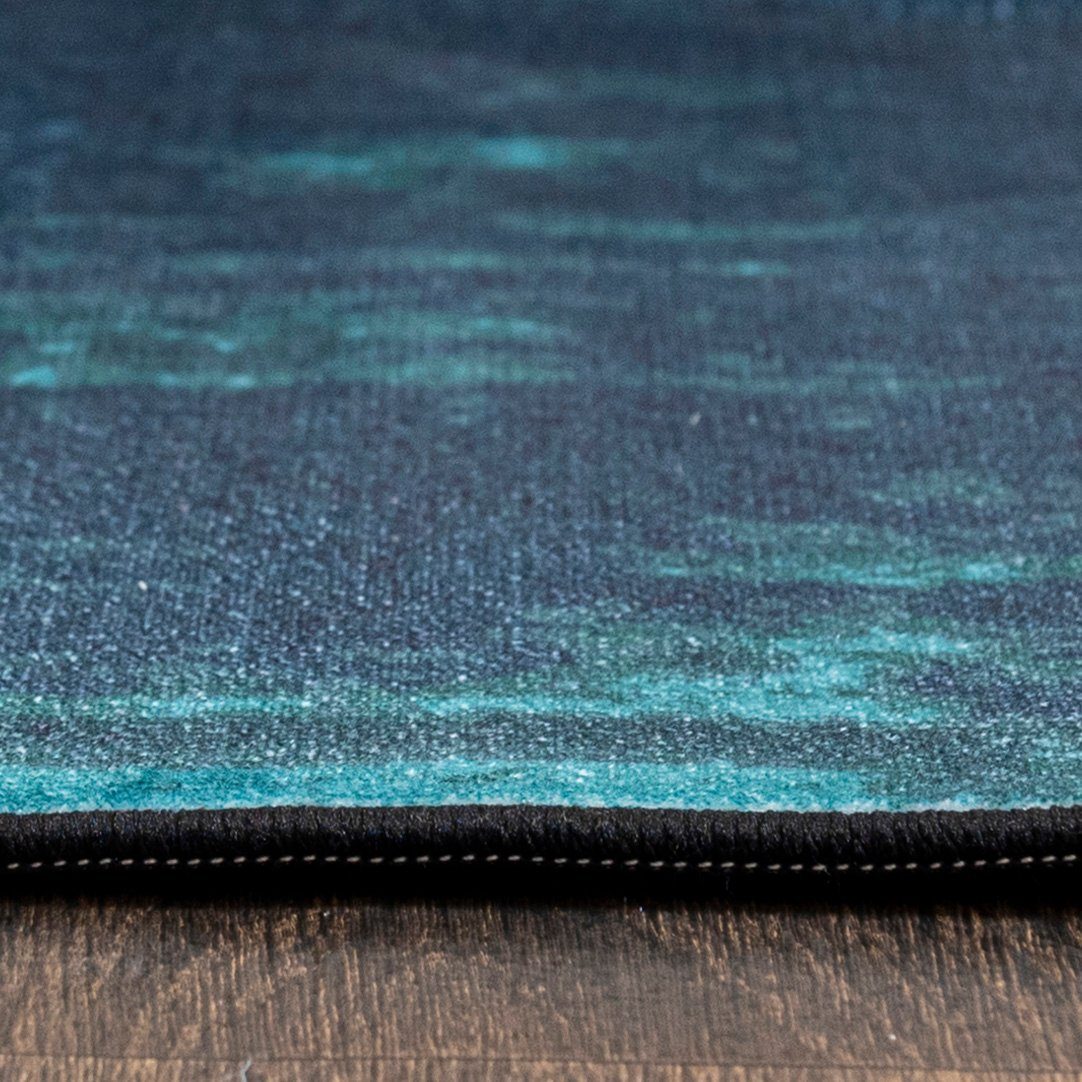 Mazovia Designteppich Modern Teppich Wohnzimmerteppich Abstrakt Grün, 120 x 170 cm, Fußbodenheizung, Allergiker geeignet, Rutschfest