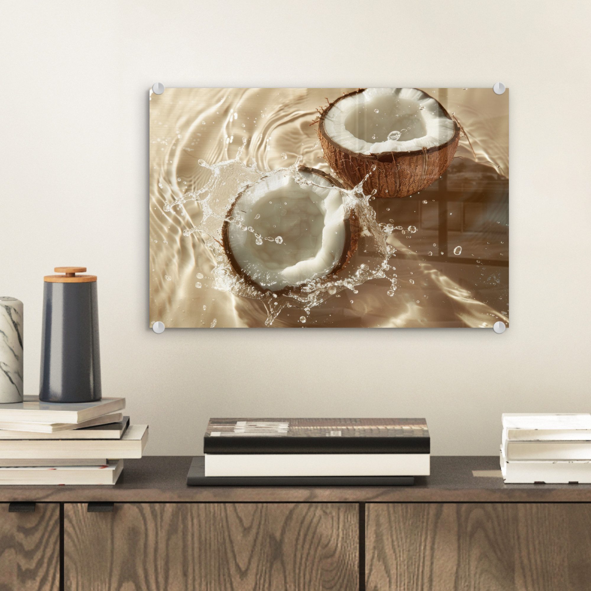 MuchoWow Acrylglasbild Kokosnuss - Wasser - günstig online kaufen
