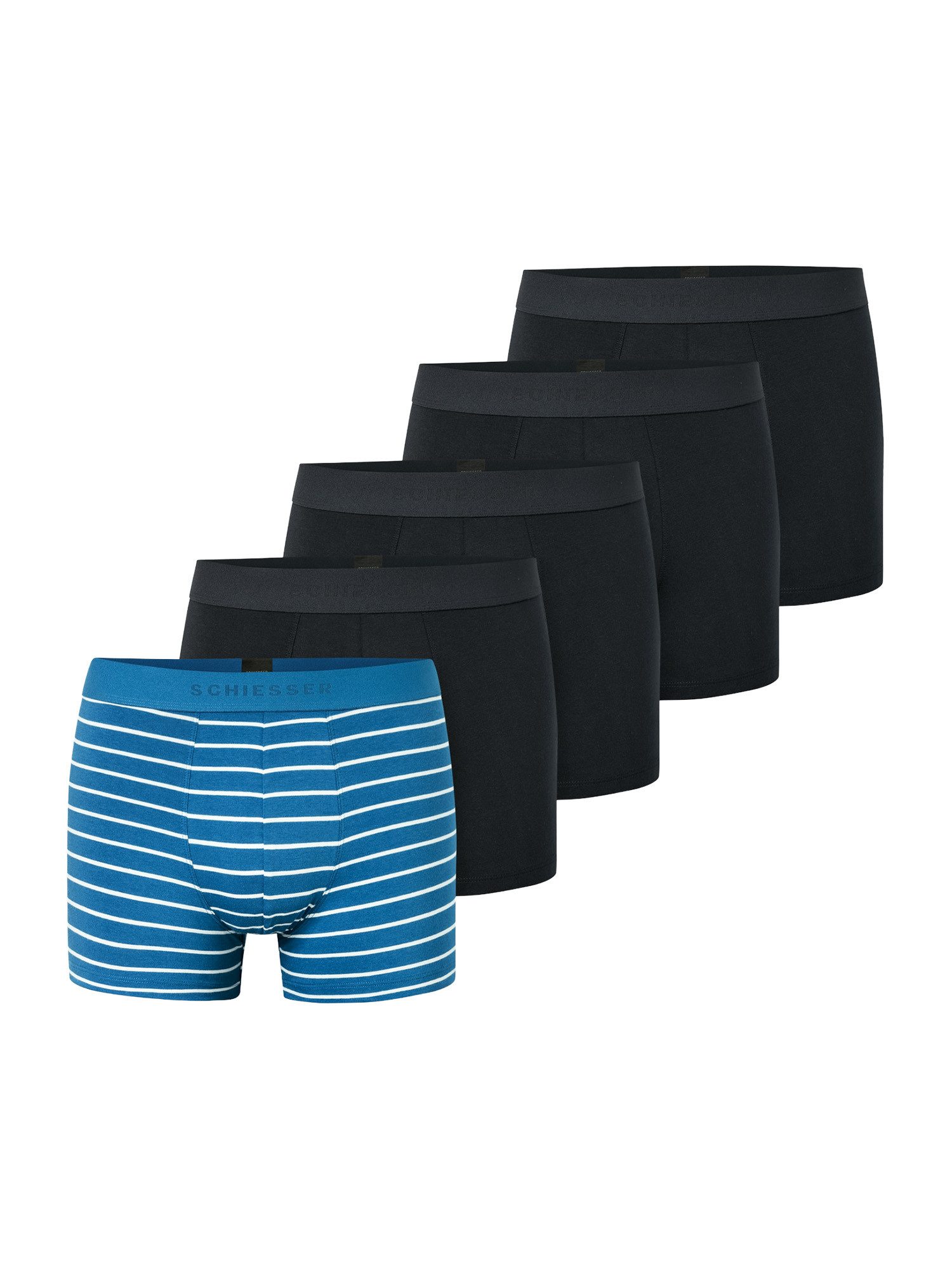 Schiesser Boxershorts ""95/5"", (5er Pack), farblich abgesetzter, sportlich günstig online kaufen