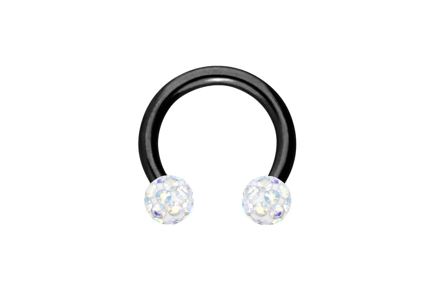 Farbe: Schwarz + Kristall: Regenbogen