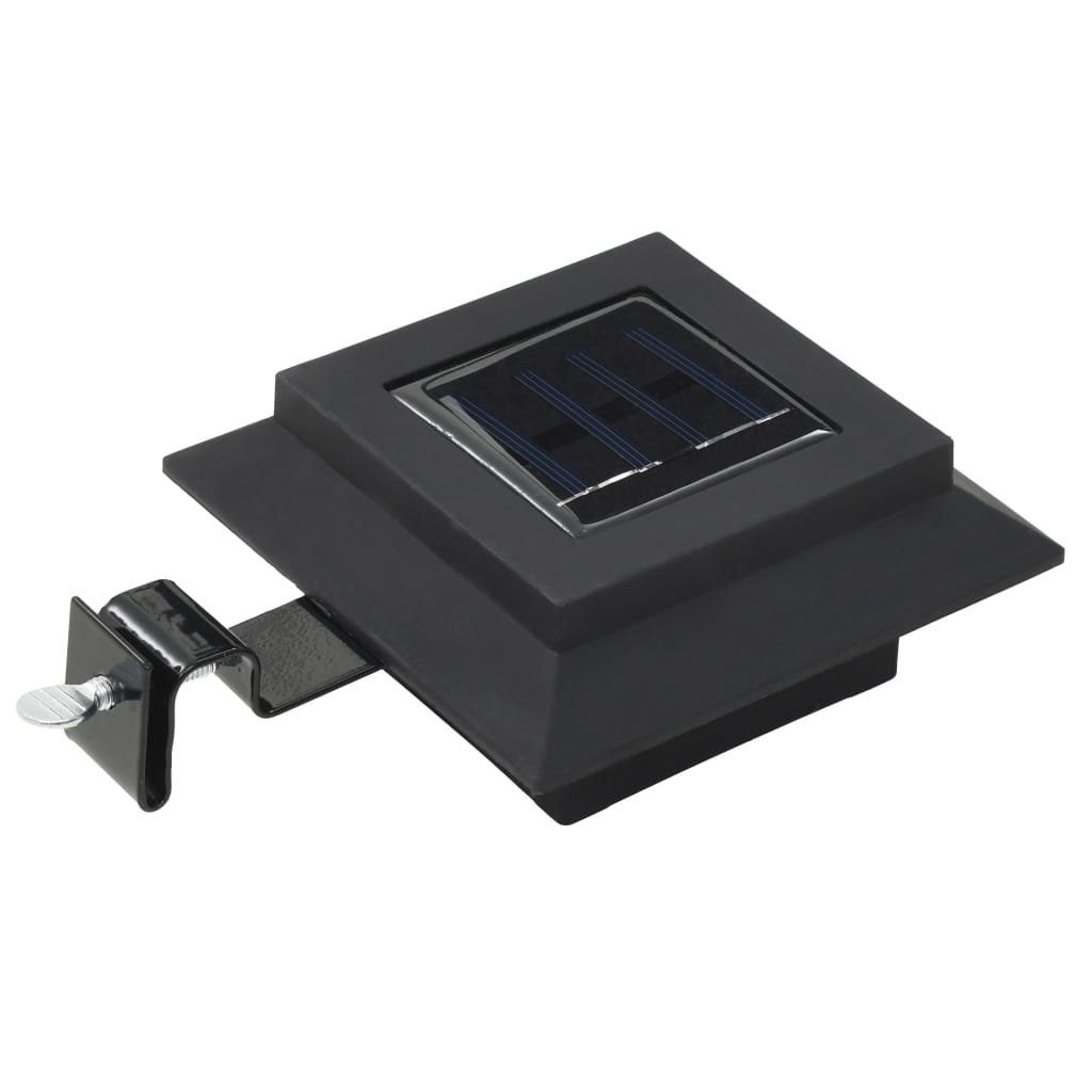vidaXL Gartenleuchte NA Outdoor Solarleuchten 6 Stück LED Quadratisch 12 cm Schwarz Gartenl