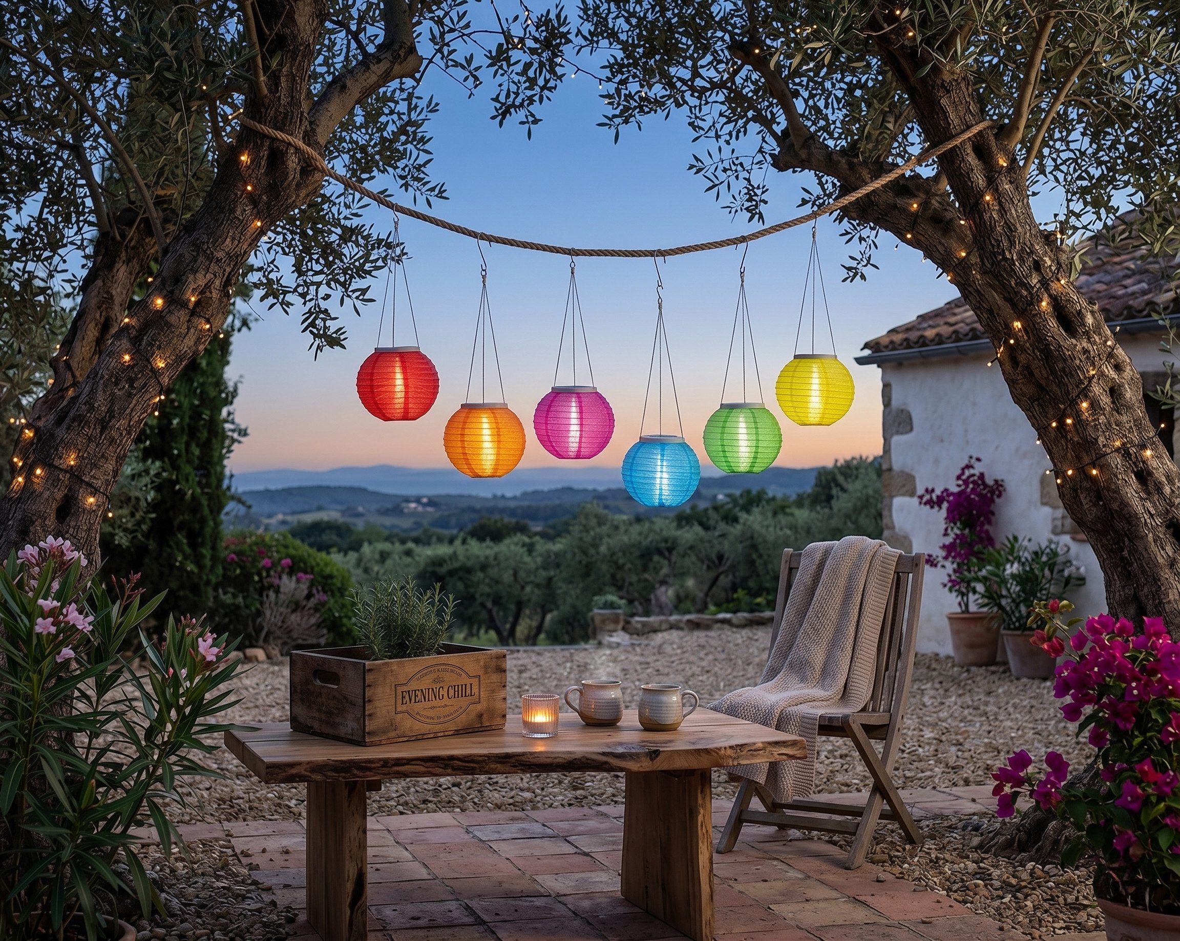 queence LED Solarleuchte Lampion Solarlaterne Nylon Ø15xH10cm verschiedene Farben, Lampions zum Aufhängen – Stimmungsvolles Licht für Ihren Garten