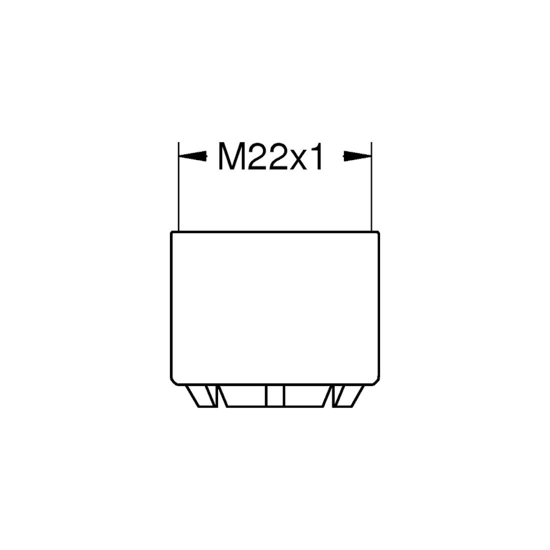 Grohe Strahlregler M22 x1 Mousseur Strahlregler Einsatz 07757000 verchromt, IG: M22