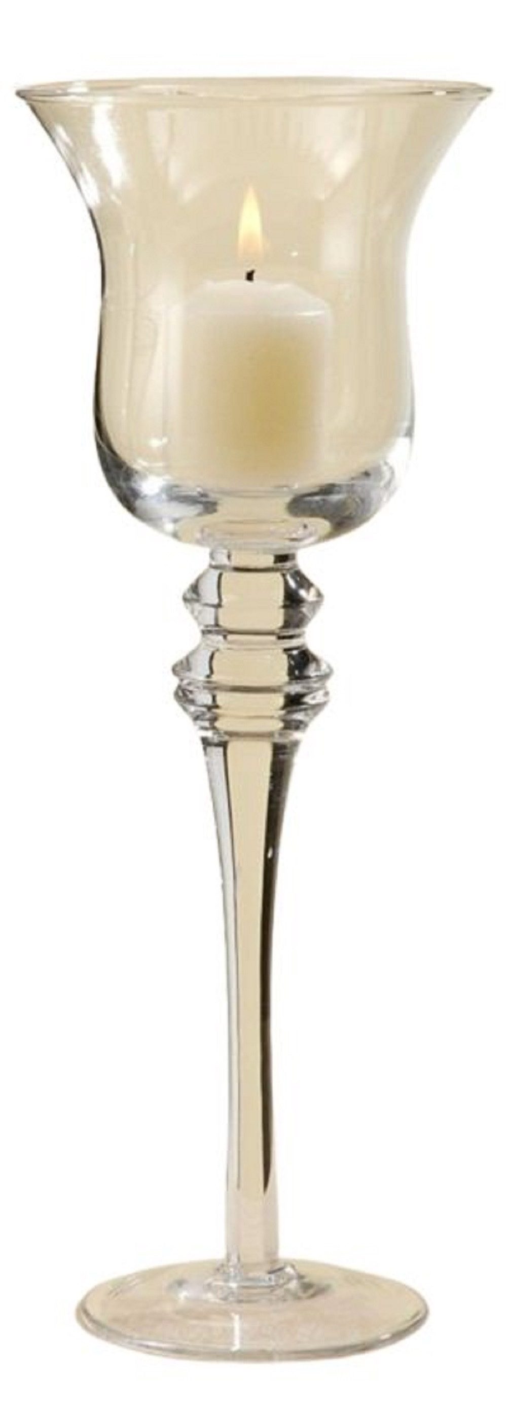 BOLTZE GRUPPE GmbH Windlicht Teelichthalter Glas klar Pokal Vase H. 30 cm