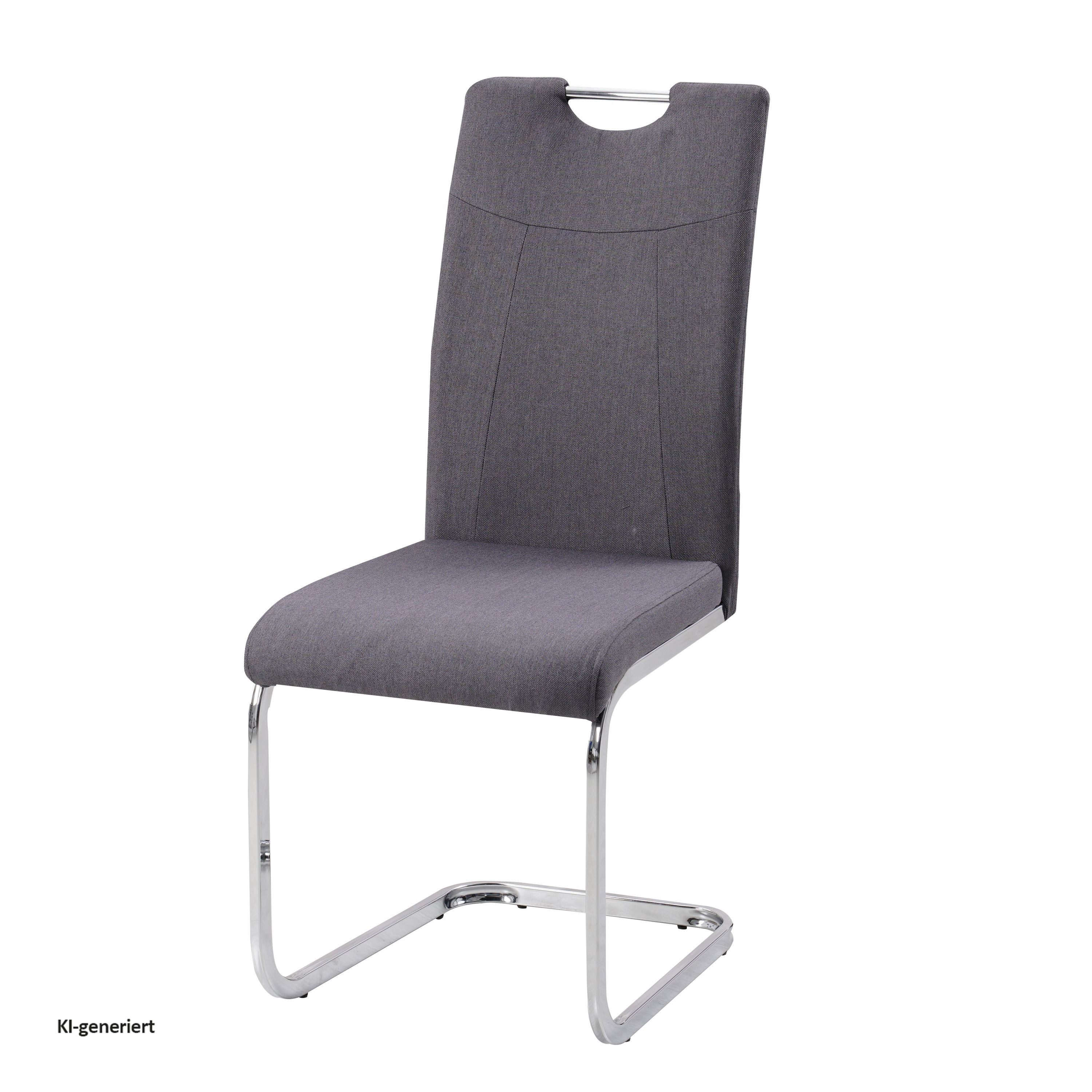 HTI-Living Freischwinger Schwingstuhl KellyC Grau (Stück, 1 St), Freischwinger Esszimmerstuhl – Bild 2 von 3