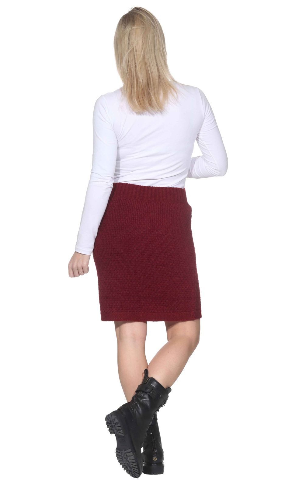 KUNST UND MAGIE Strickrock Klassischer Boho Strickrock Rock Winter Wolle