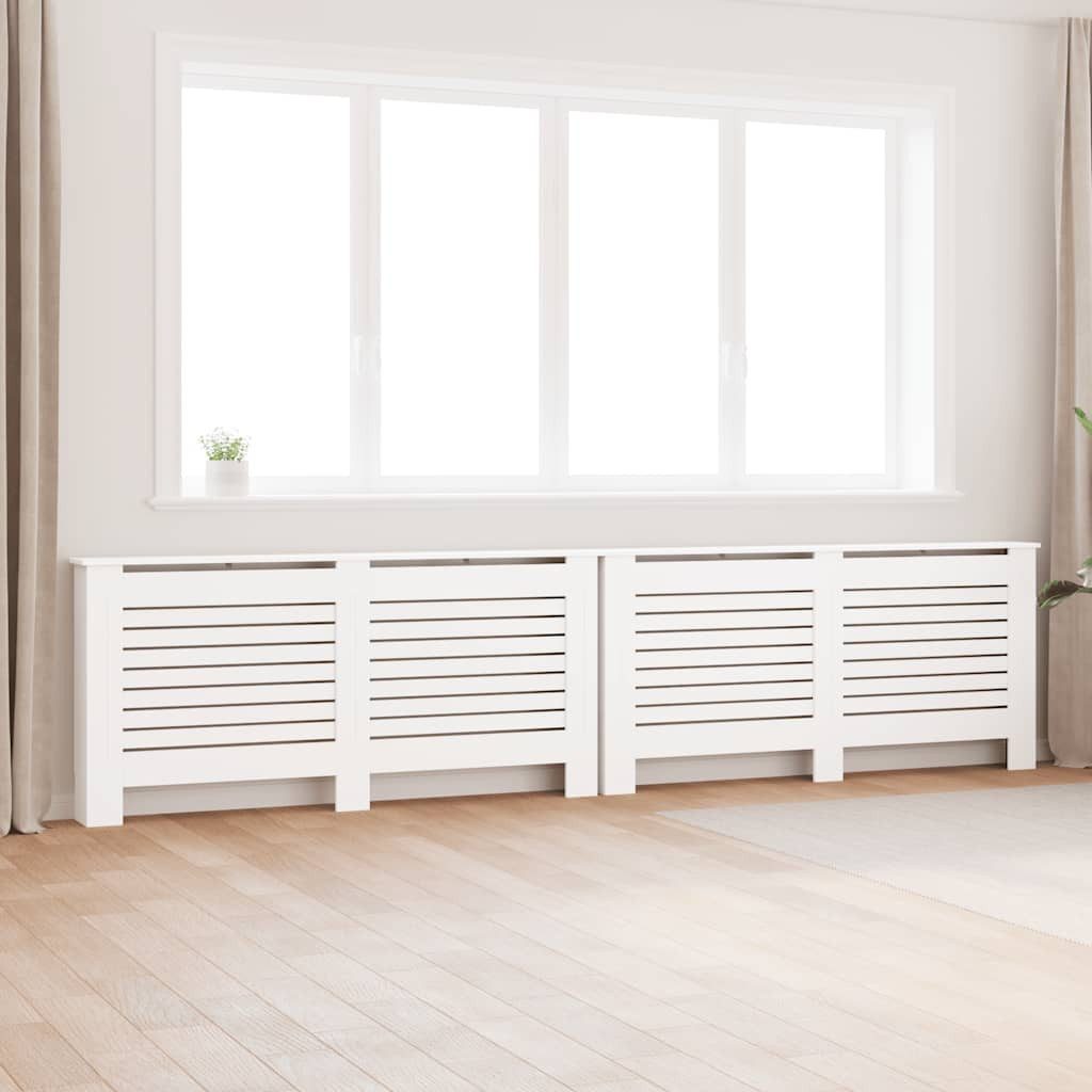 vidaXL Heizkörper Heizkörperverkleidungen 2 Stk. Weiß 172×19×81,5 cm MDF
