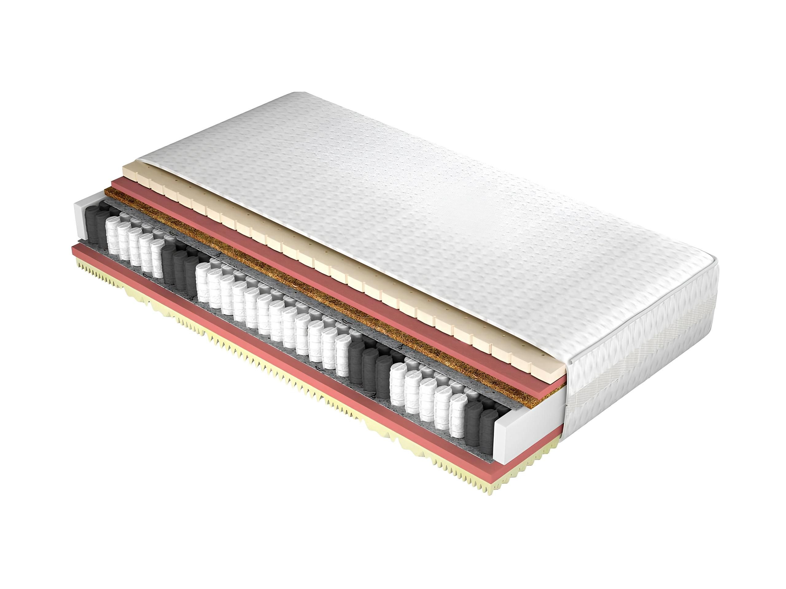 Taschenfederkernmatratze Premium Schlafmatratze 90x200cm mit 7 Liegezonen - 25 cm hoch, Xlmoebel, 25 cm hoch, (Matratze), Hergestellt in Europa