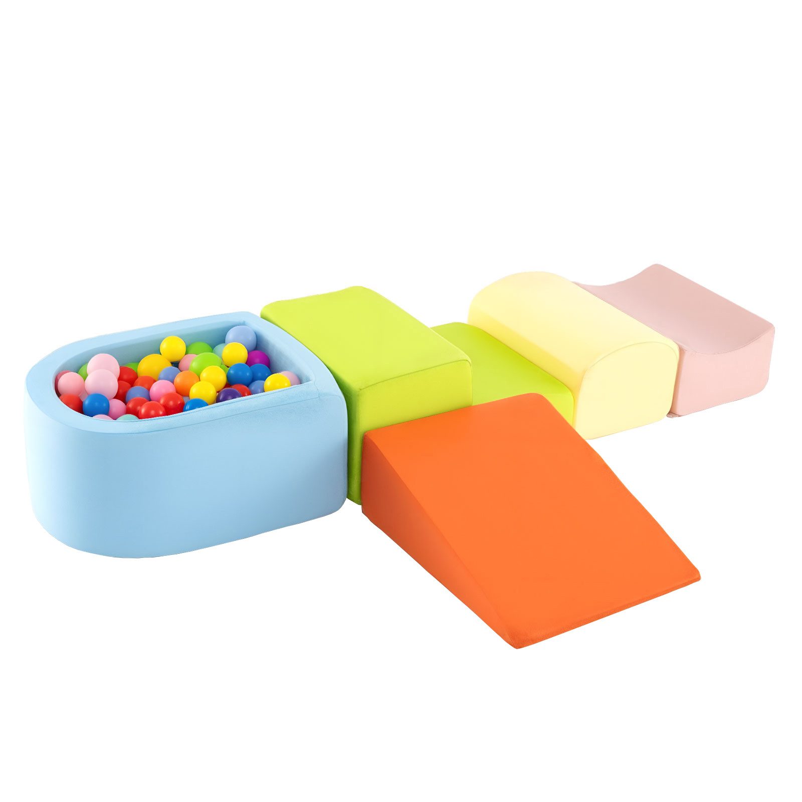 COSTWAY Spielbausteine, 5 TLG. Schaumstoffbausteine für Kinder, Baby