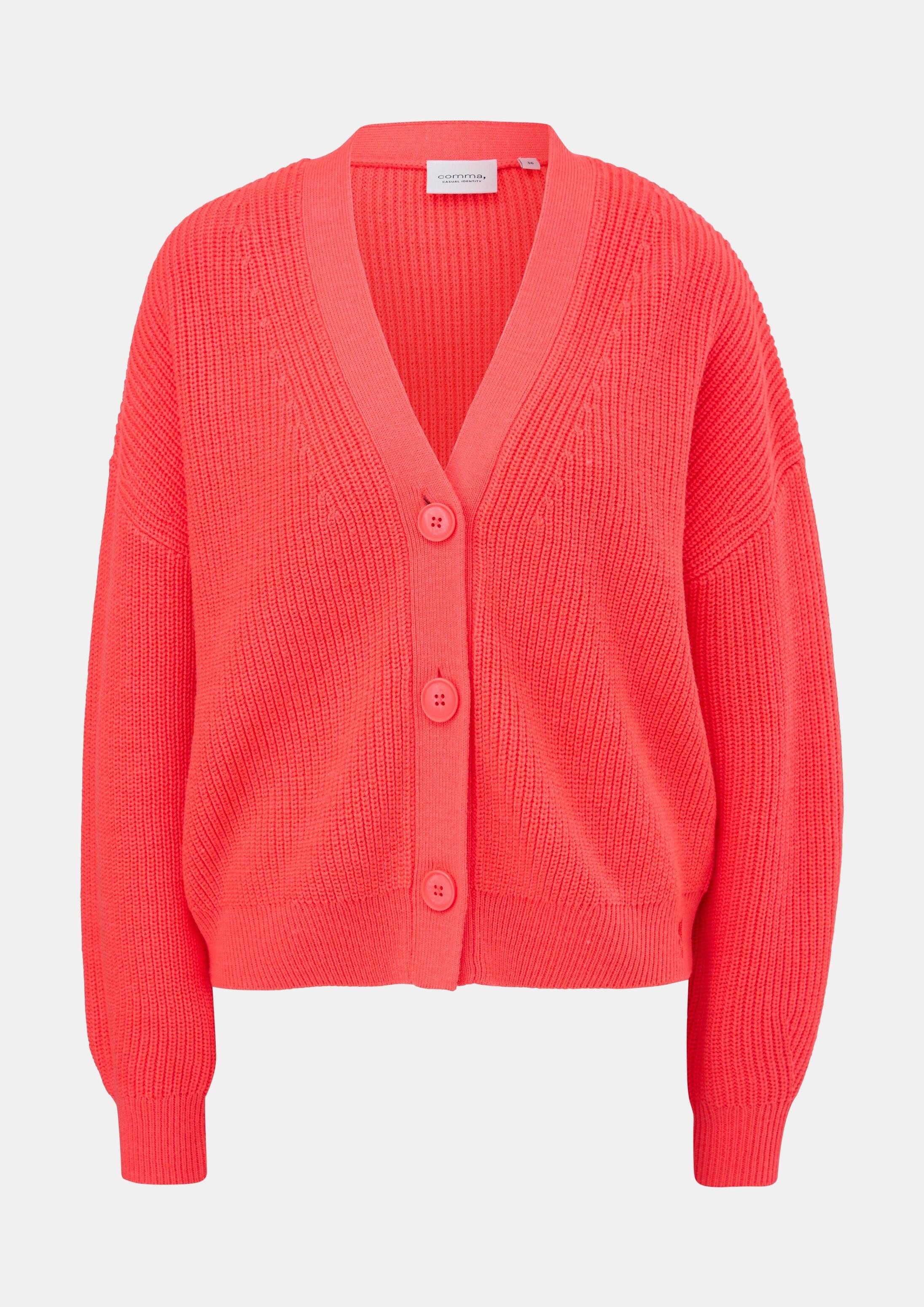 comma Cardigan Strickjacke Strickjacke aus Wollmix