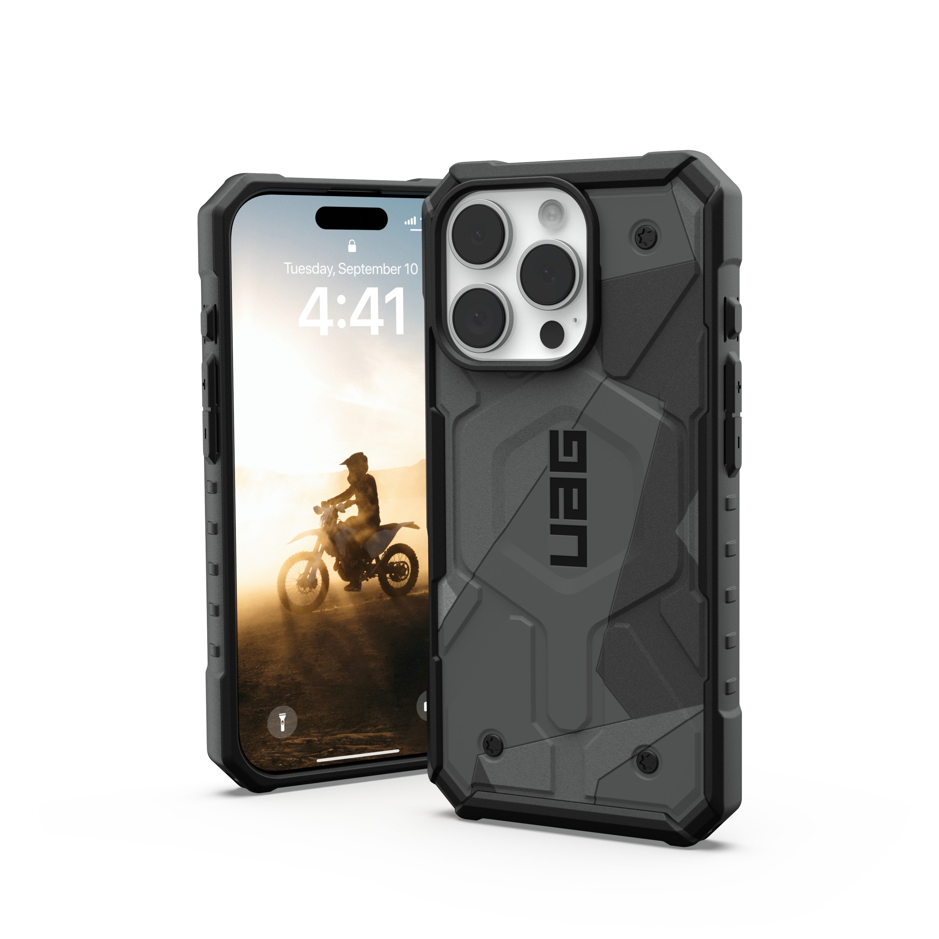 Urban Armor Gear Smartphone-Hülle Pathfinder - iPhone 16 Pro MagSafe Hülle, [Starker Magnetring, Fallschutz nach Militärstandard]