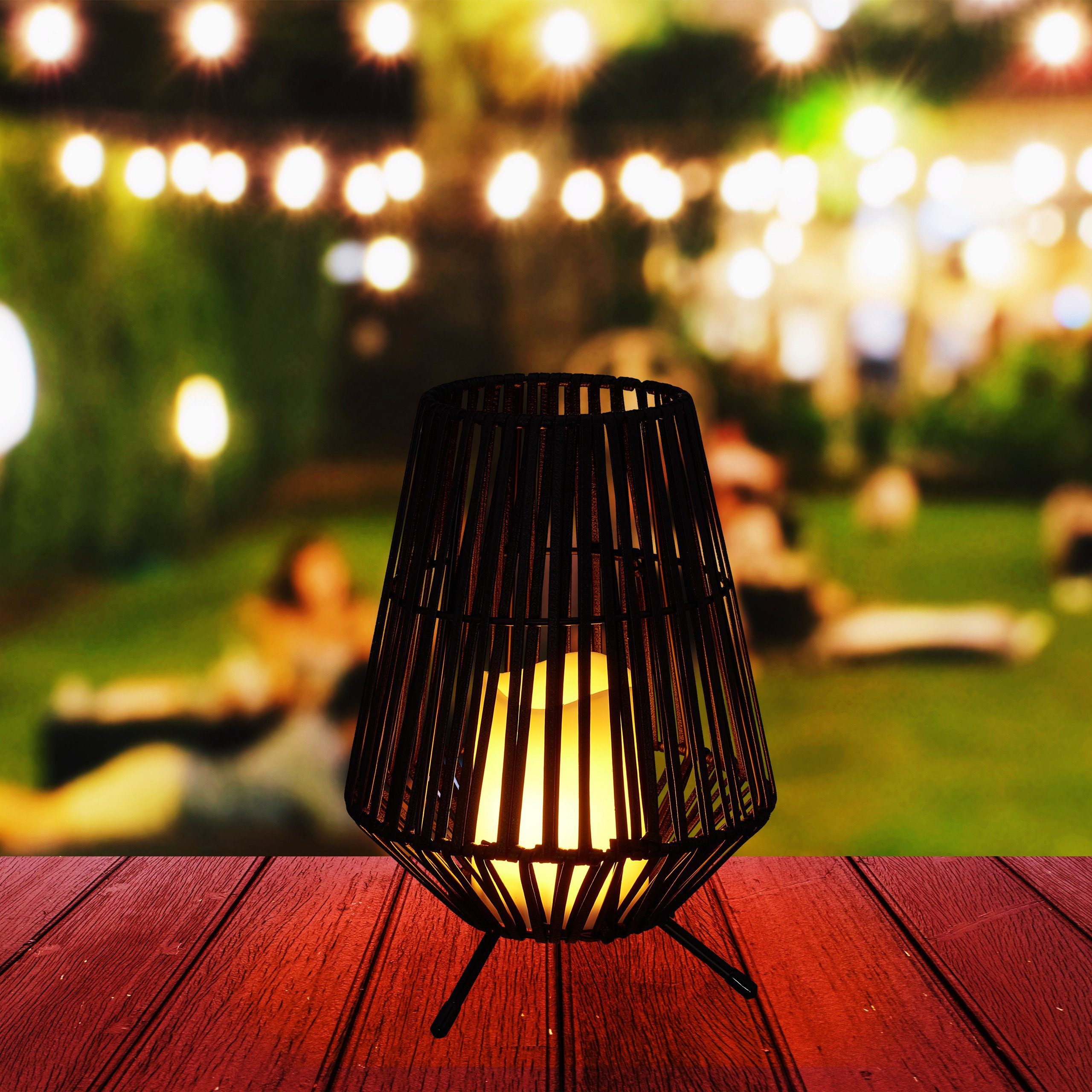 LED Outdoor Lampe Außen-Tischleuchte relaxdays LED