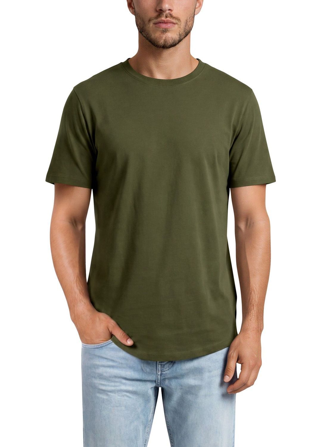 Jack & Jones T-Shirt Herren Basicshirt JJENOA 3er Pack Regular Fit (Vorteilspack, 3-tlg) Kurzarm Tee Shirt mit Rundhalsausschnitt aus 100% Baumwolle – Bild 2 von 5