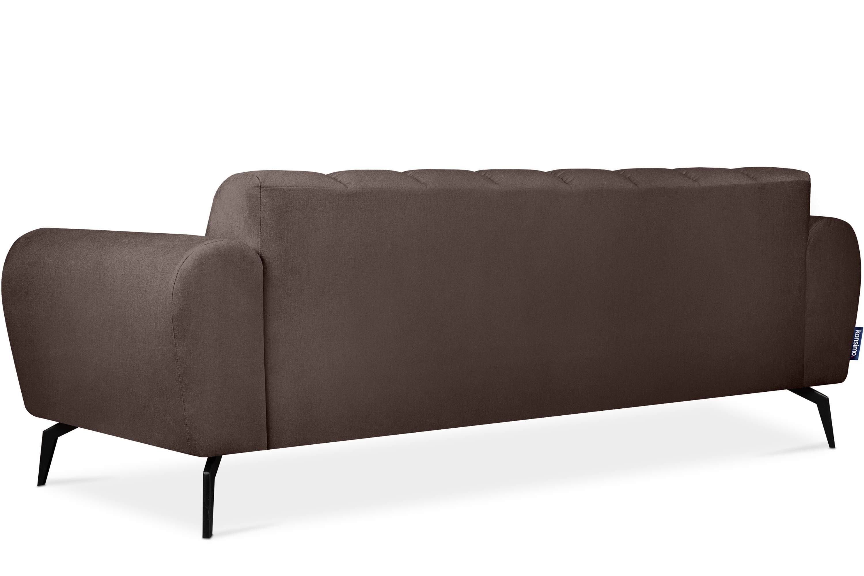 mit | Sitzer, braun braun Gewebe Sofa Eigenschaften 3 Konsimo Design, RUBERO wasserabweisenden modernes Sofa