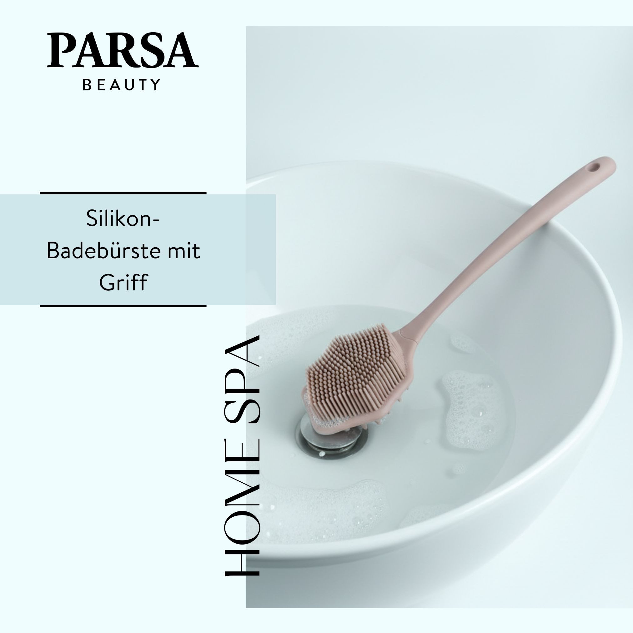 PARSA Beauty Badebürste Wellness Silikon-Badeb?rste, 2-in-1 Massage & Sanftes Peeling