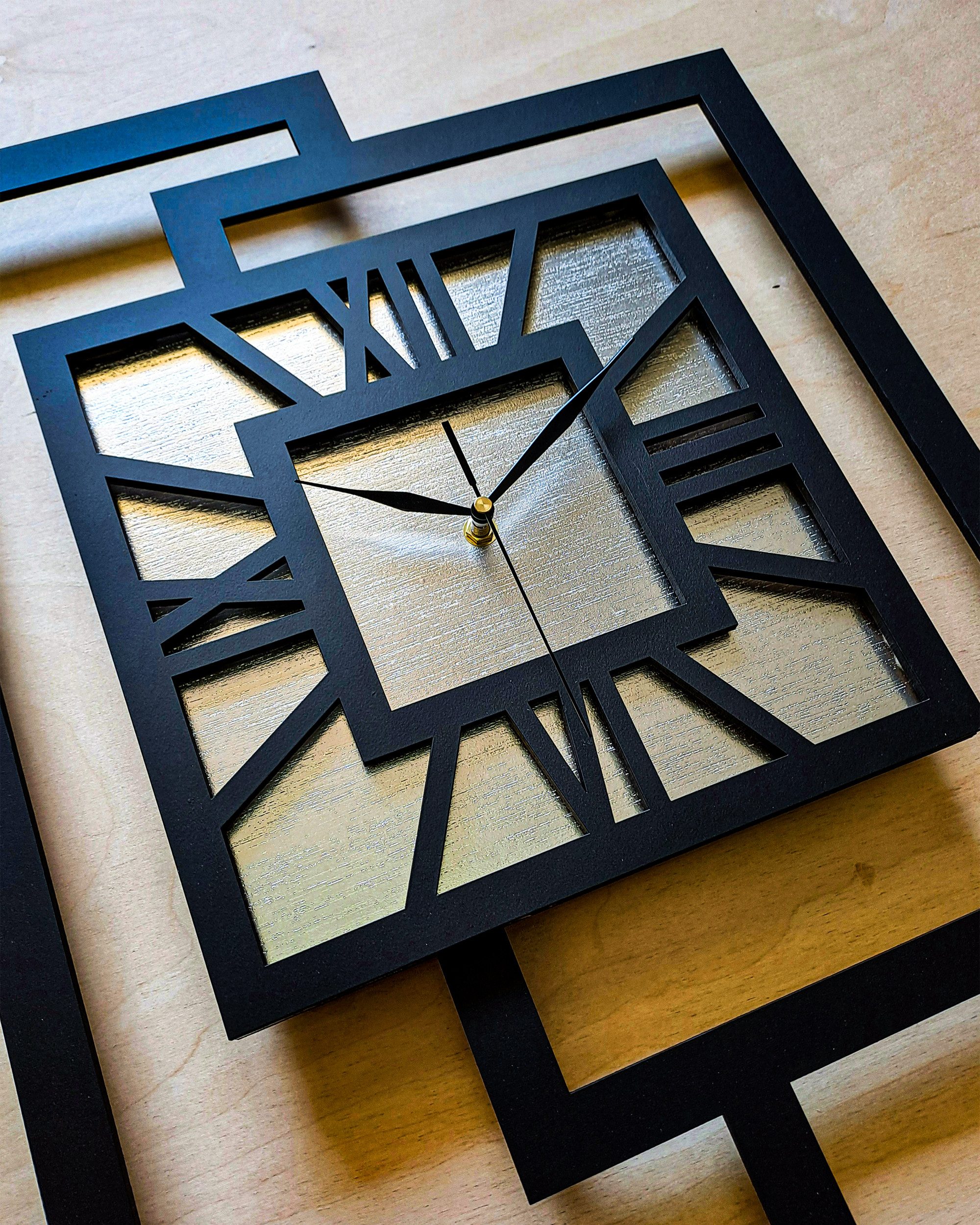 ORNAMENTI Wanduhr Grosse, moderne, geometrisch, Holz, günstig online kaufen