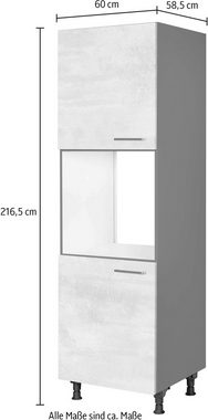 nobilia® Herdumbauschrank "Riva", Ausrichtung wählbar, mit zwei zusätzlichen Türen, vormontiert, Breite/Höhe: 60/167,8 cm