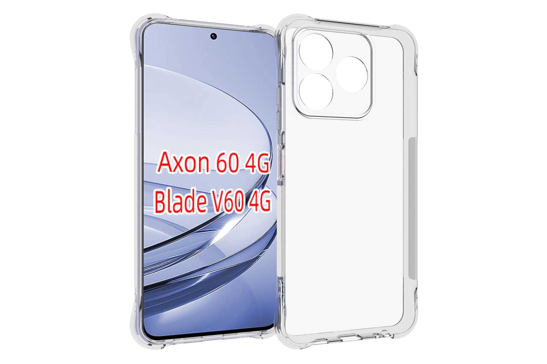 mtb more energy Smartphone-Hülle Clear Armor Case für ZTE Axon 60 4G/Blade V60 4G, Transparente TPU Schutzhülle Case Backcover mit Anti-Shock Verstärkung