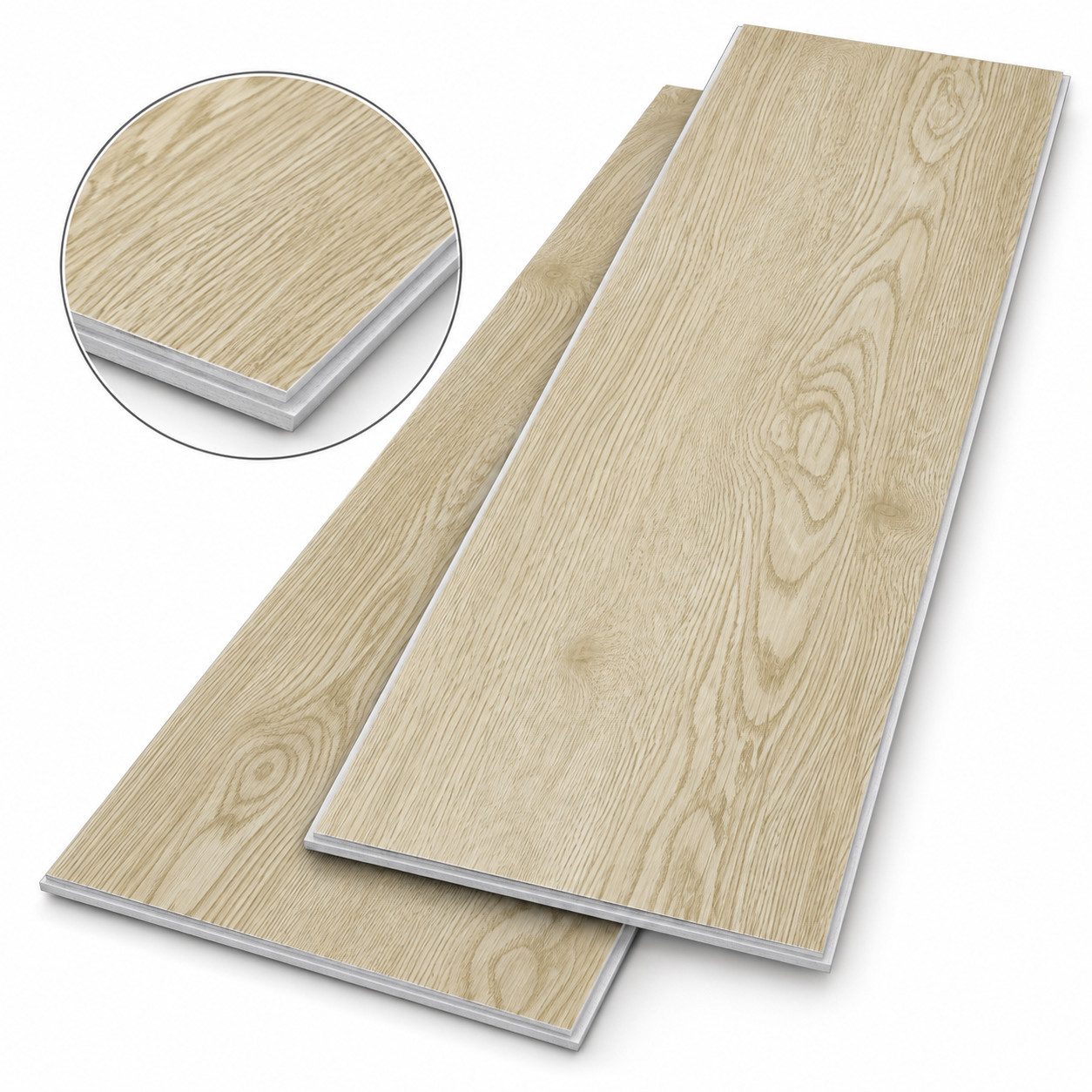 LEMLIT Vinylboden SPC Klickboden 18 Dielen, Holzoptik, Ohne Kleben, DIY Geeignet, feuchtigkeitsbeständig, Klick-Bodenpaneele in Holzoptik, wasserbeständig, 128 x 640 x 4 mm