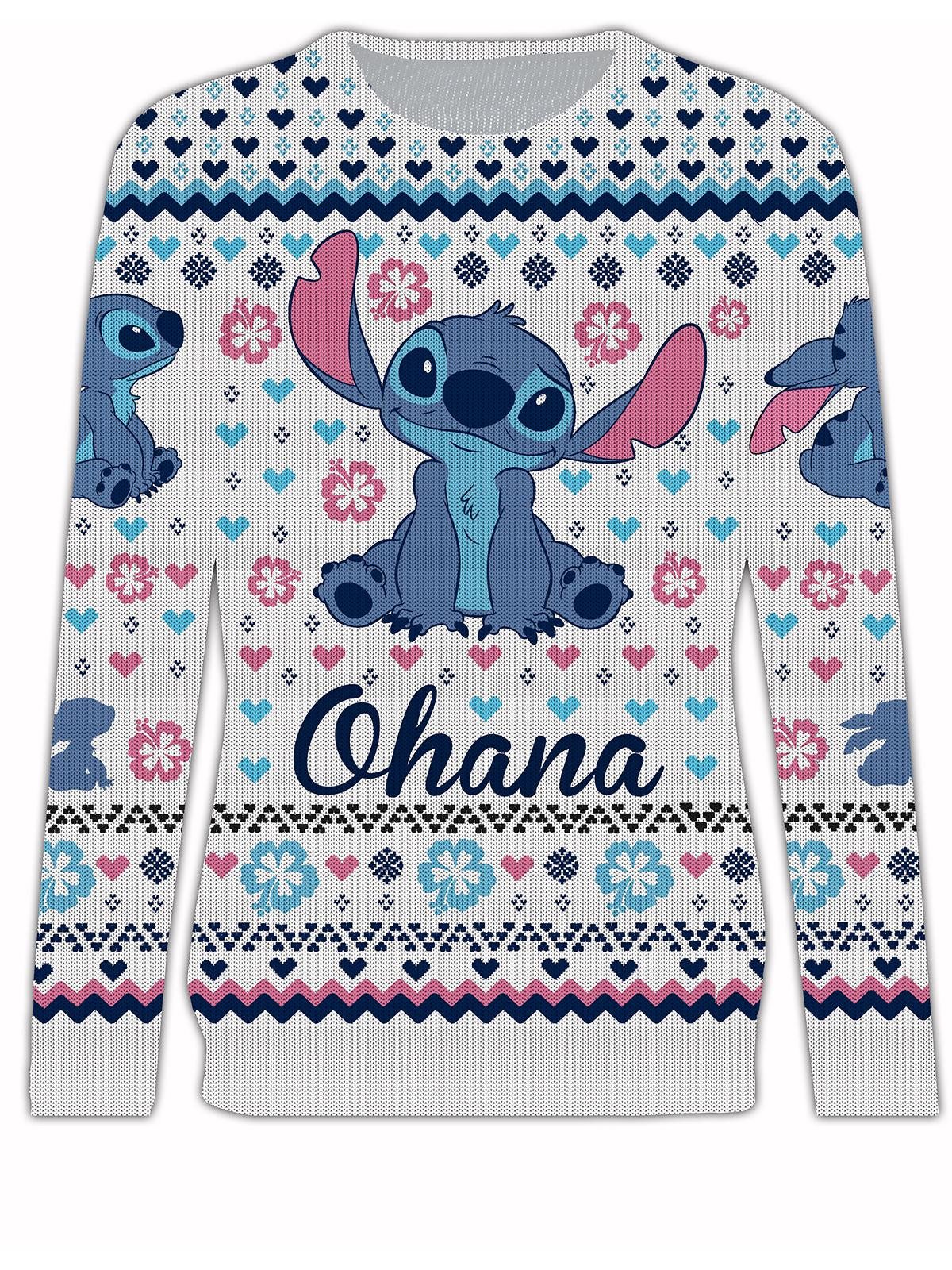 Disney Strickpullover Lilo & Stitch Lilo & Stitch White Love
