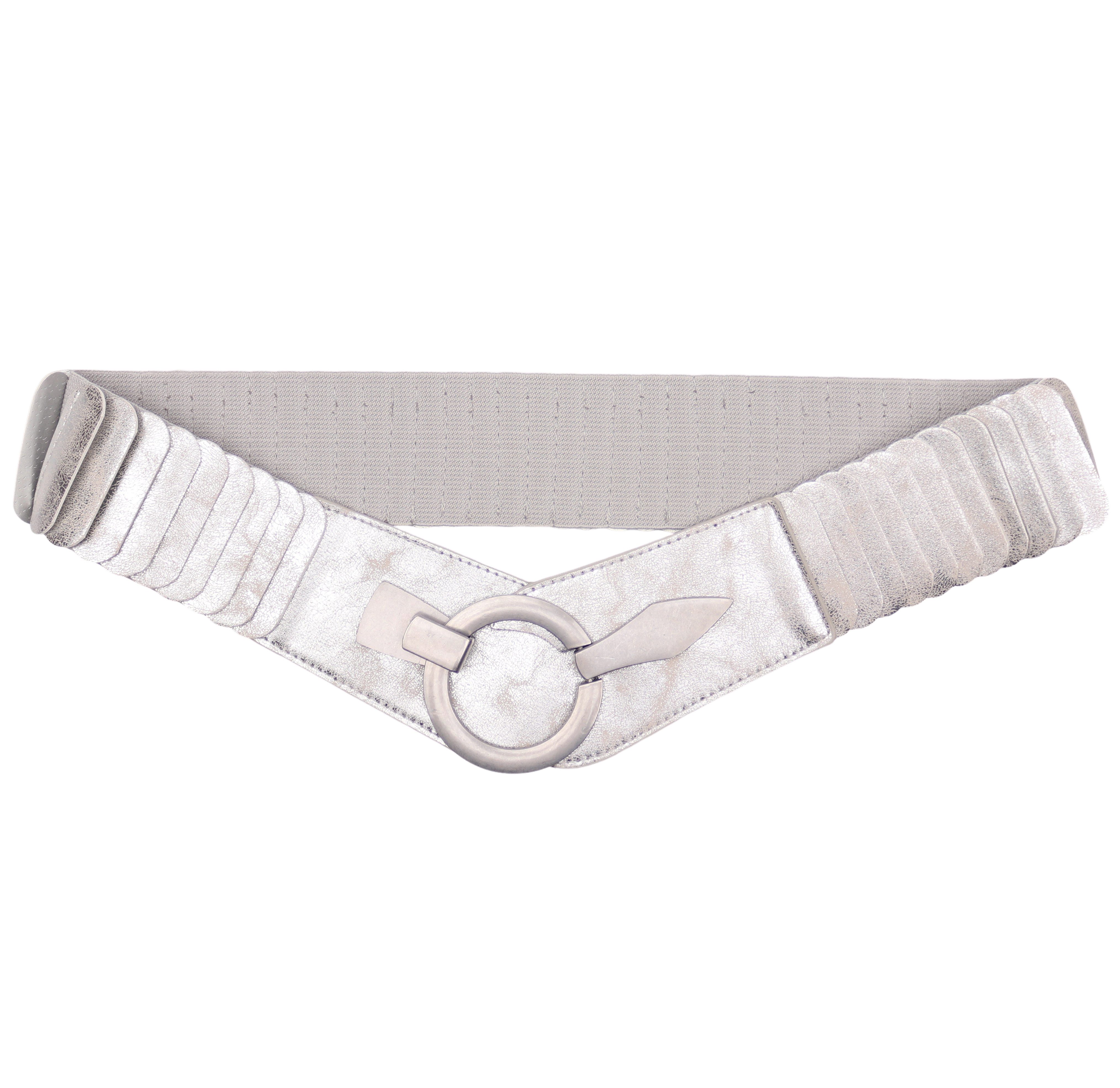 MIRROSI Taillengürtel Leo Unifarbe breit 6cm für Taillenumfang 85 bis 110cm, ONESIZE (Angenehmes Tragesgefühl, Leopard Muster, Unifarben) Breiter Stretch Gürtel