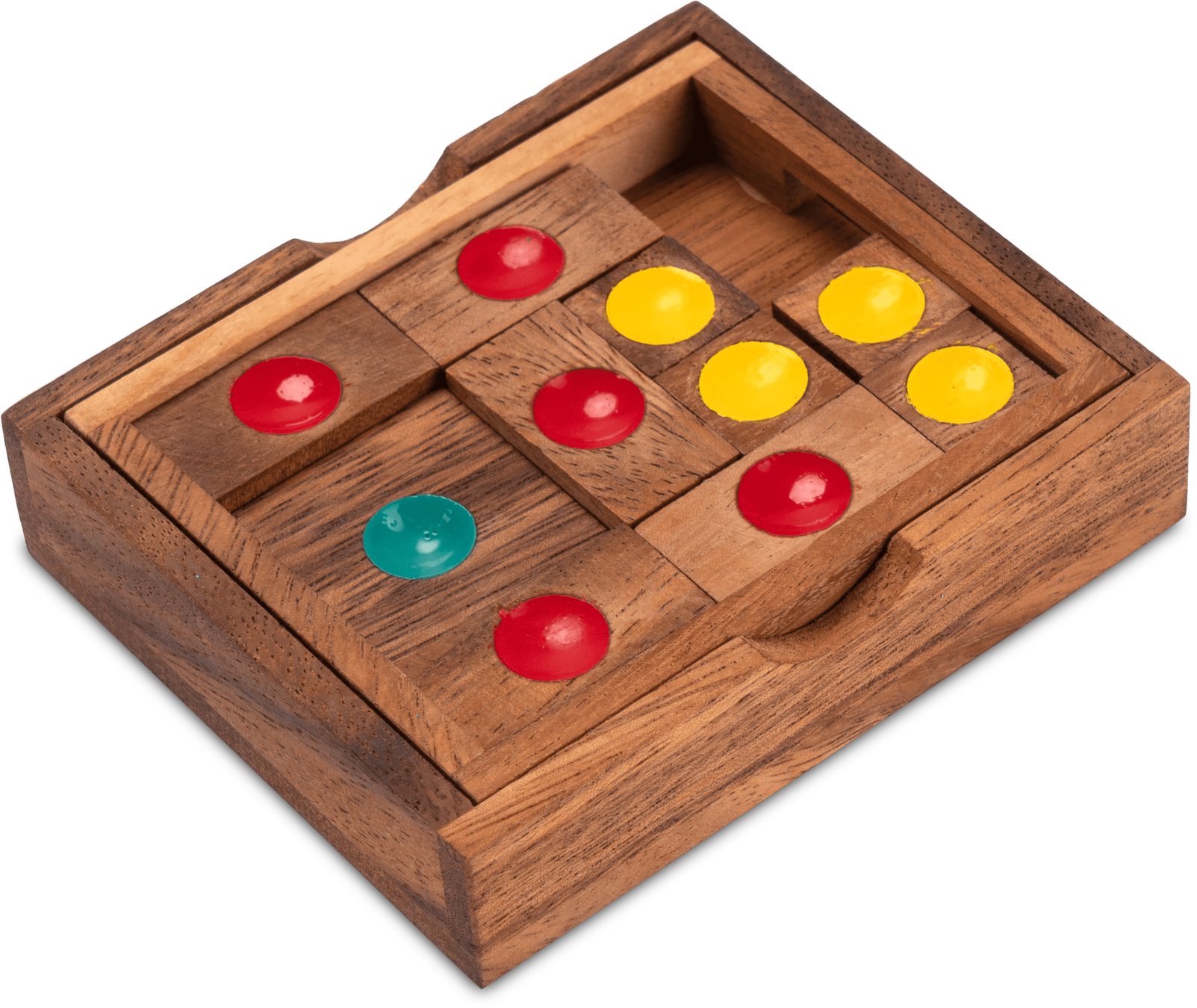 LOGOPLAY Spiel Khun Phan Gr. S, Gesellschaftsspiel, Khun Phan Gr. S Schiebespiel aus Holz 9 Varianten, 1 Ziel, handlich &
