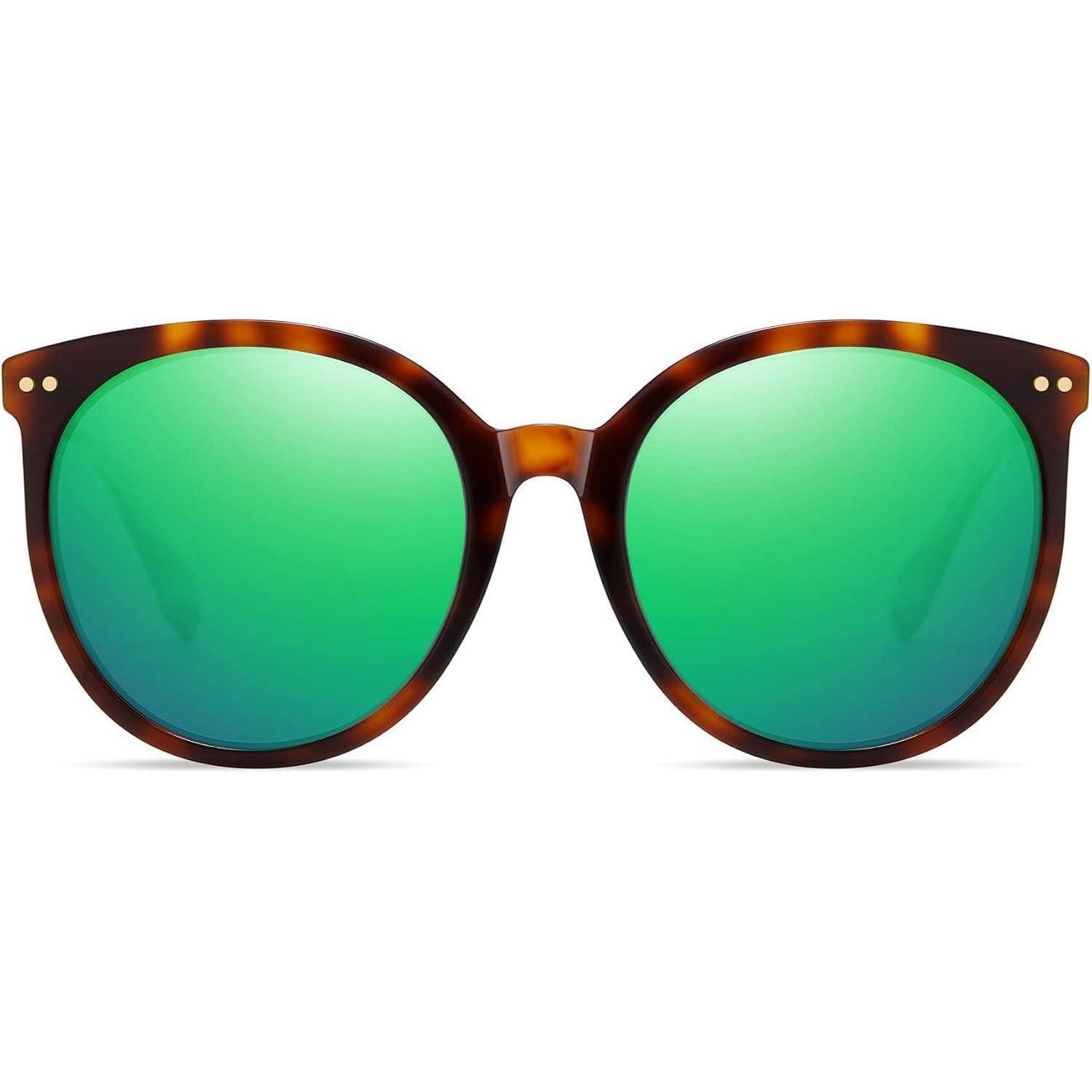 LuxusKollektion Retrosonnenbrille Sonnenbrille Damen rund polarisiert UV400 Acetat Vintage (1-St)