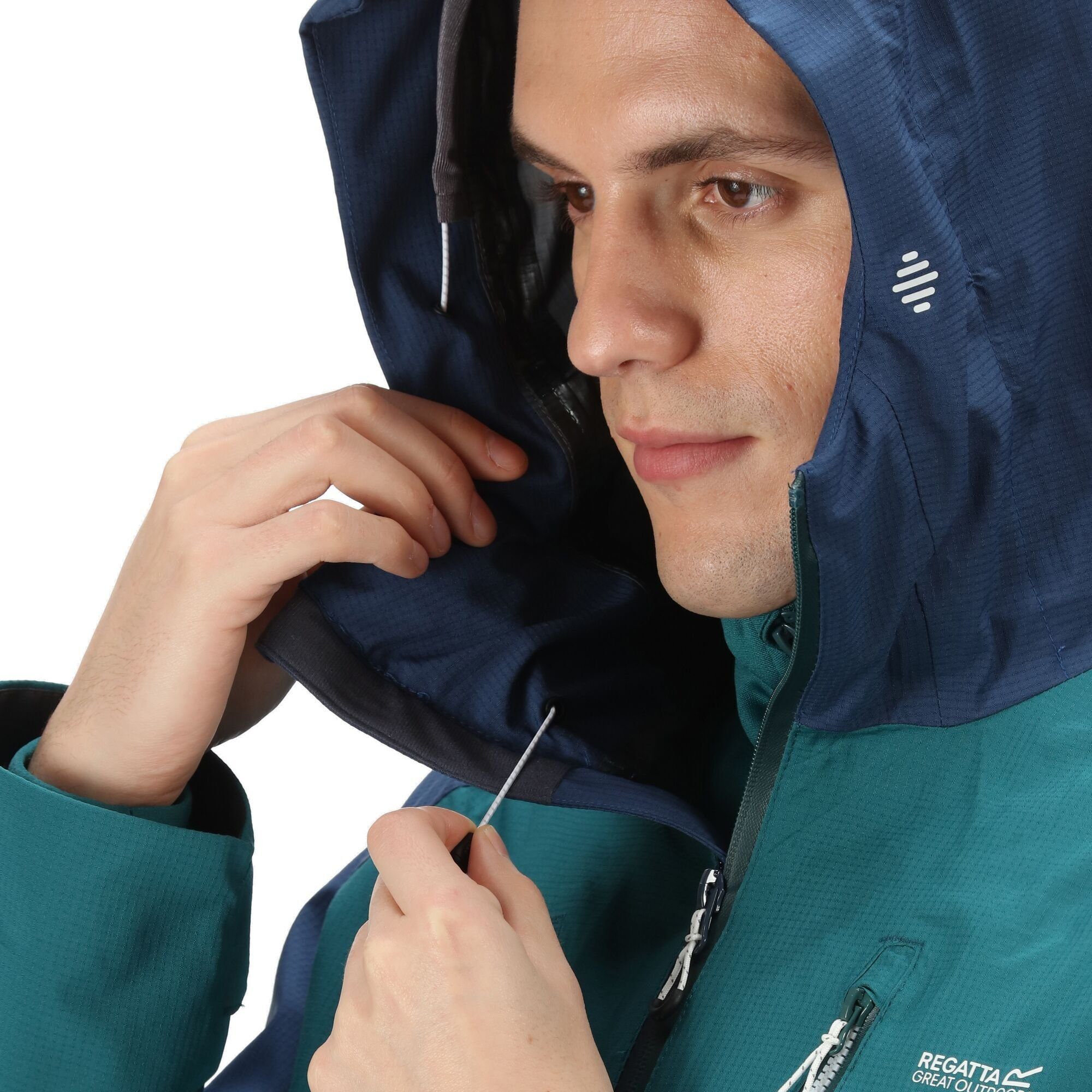 Winterjacke 15.000mm Admiral Green Regatta Herren, für Sacramento I3R VII atmungsaktiv, Blue/Pacific Wassersäule