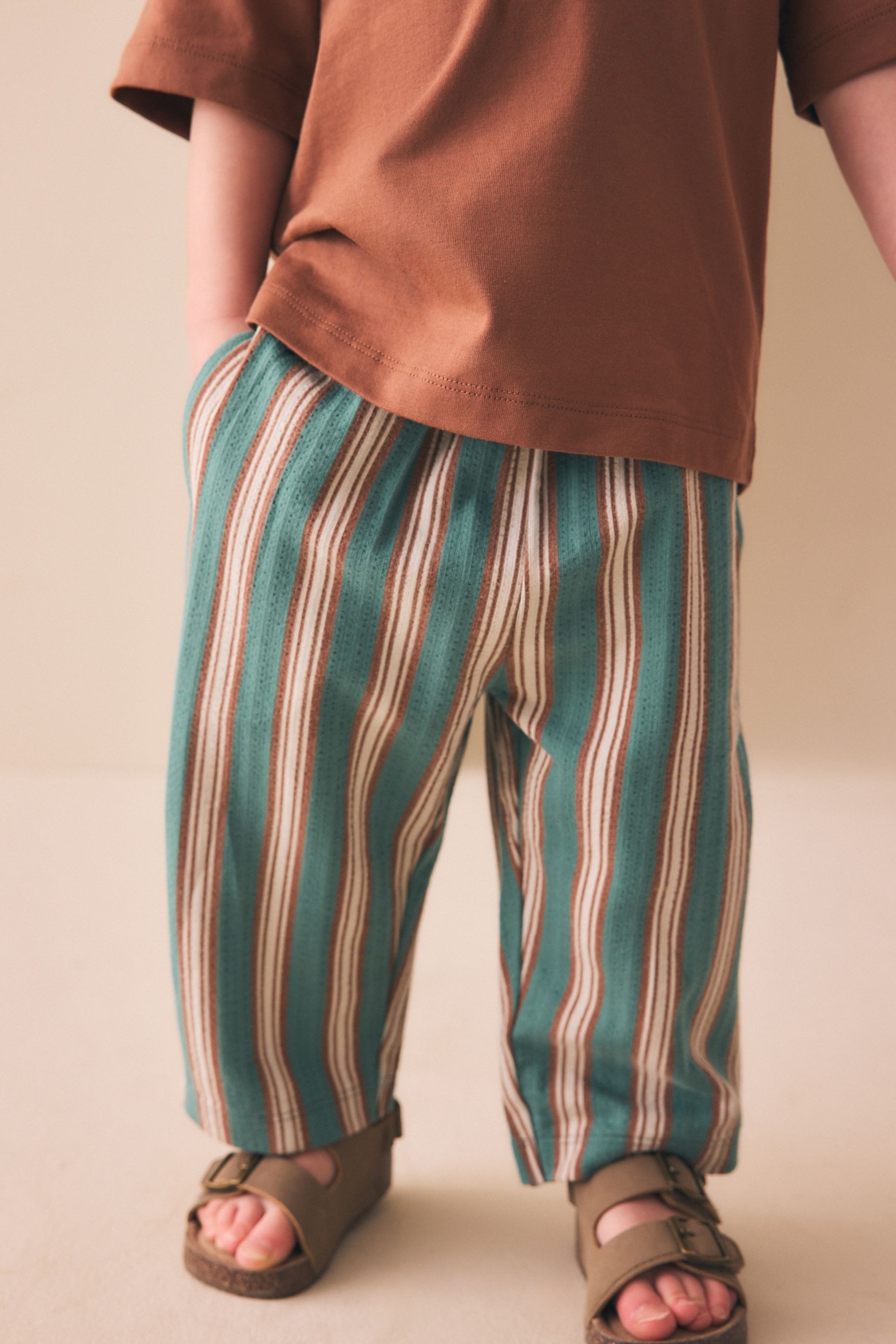 Next Jogginghose Strukturierte Jersey-Jogginghose mit weitem Bein (1-tlg)