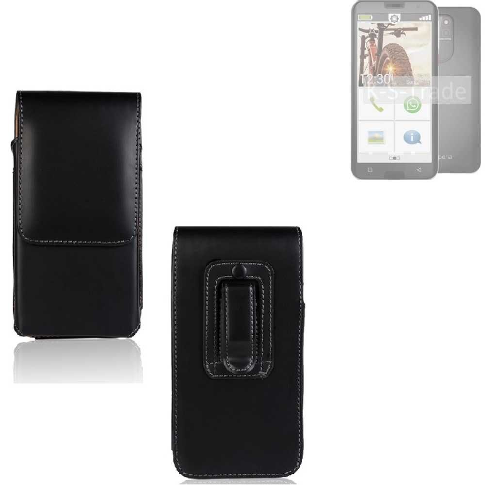 K-S-Trade Handyhülle für Emporia smart.5, Gürteltasche Schutz Hülle Handy Hülle mit Magnetverschluss