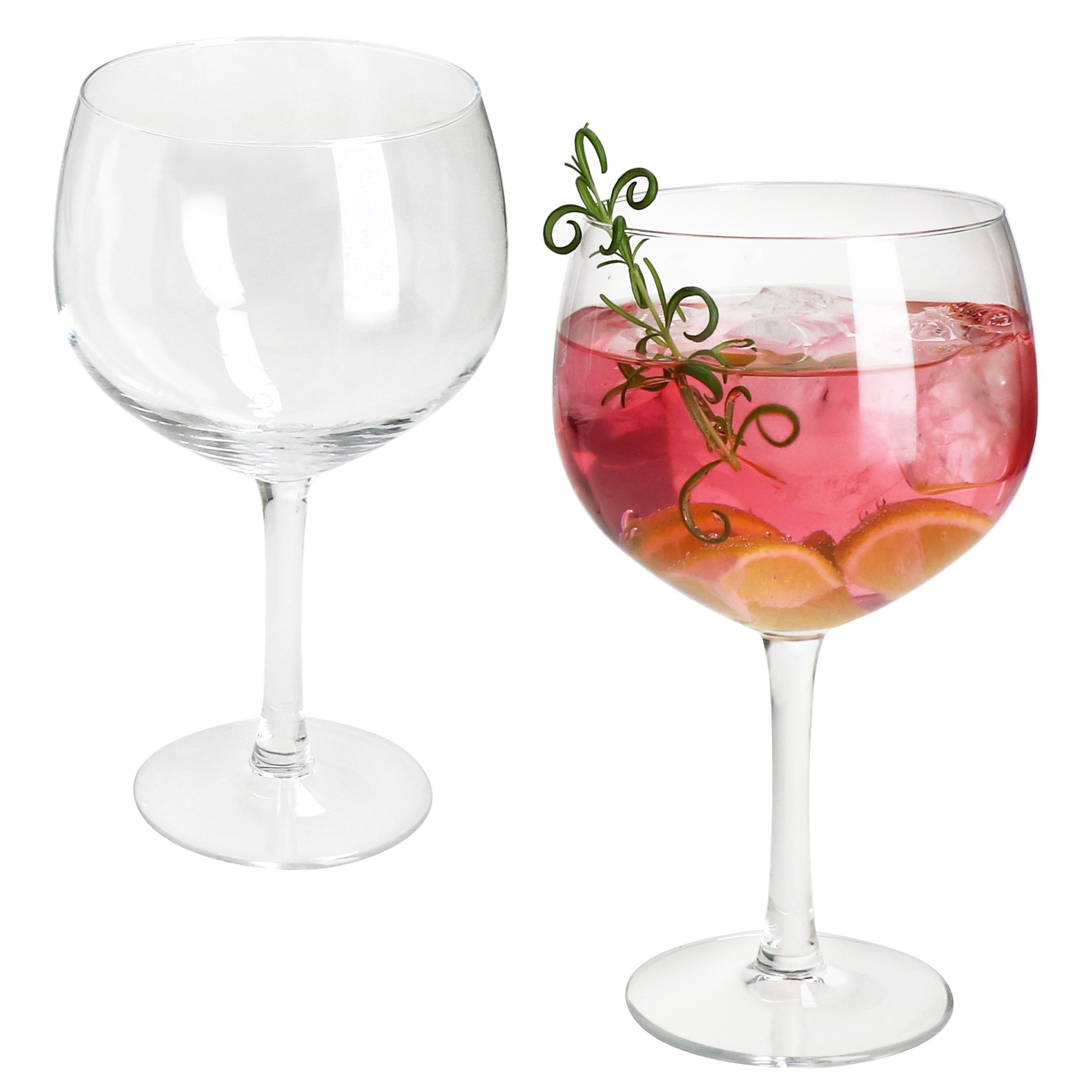Longdrinkglas 2x Gin Tonic Gläser 400ml Longdrink-Glas klar Cocktail-Gläser Wasser