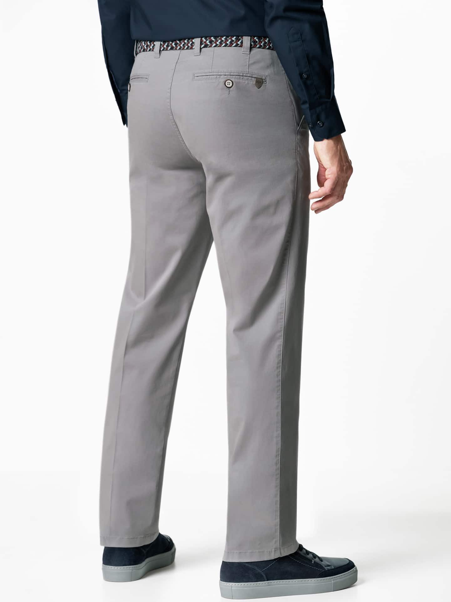 Walbusch Chinohose Herren Extraglatt-Stretchbund-Chino Regular Fit bügelfrei Baumwollhose mit Comfort-Bund (6 cm Dehnreserve), inkl. Flechtgürtel