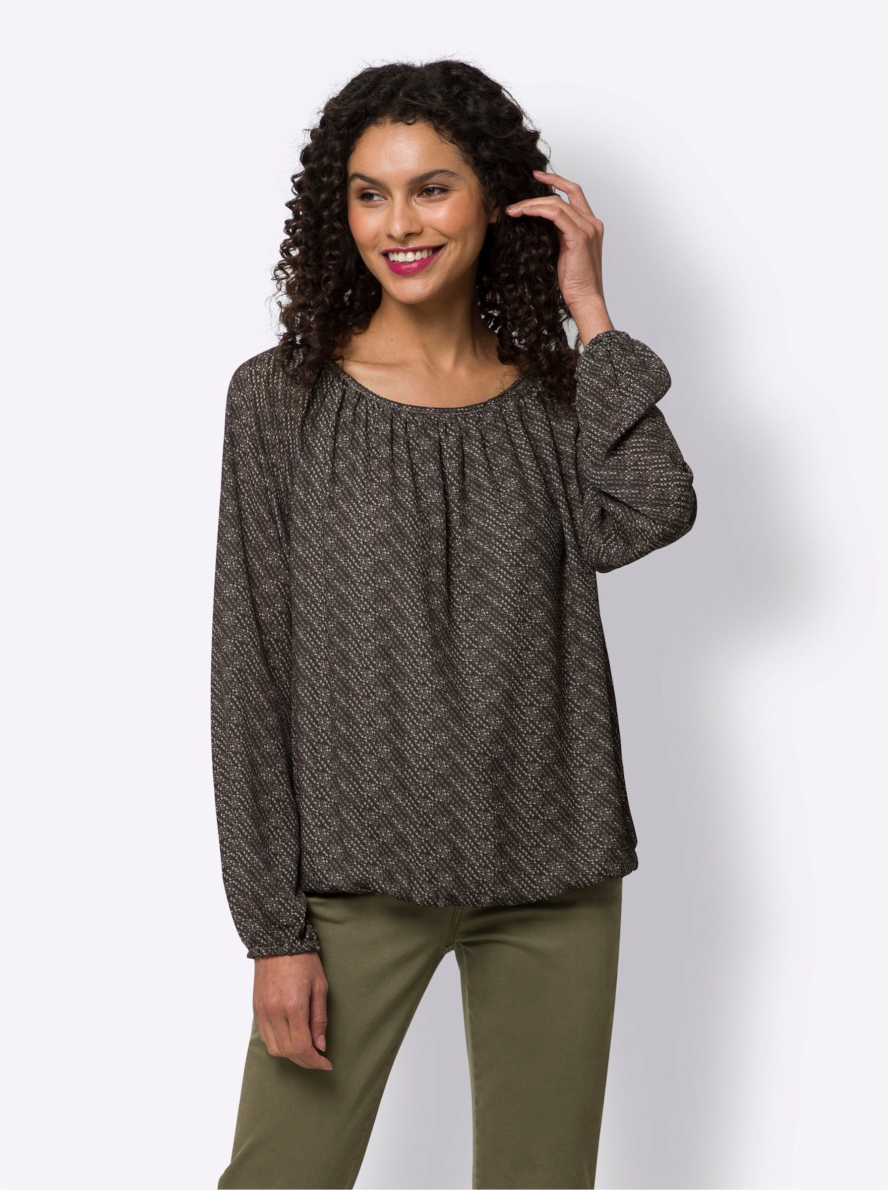 heine Klassische Bluse Druckbluse . günstig online kaufen