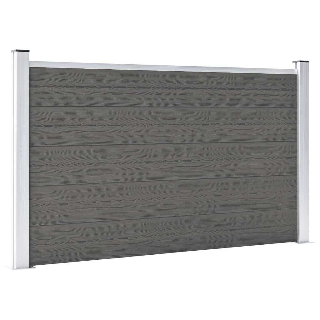 vidaXL Gartenzaun Gartenzaun WPC 180×105 cm Grau, (1-St)