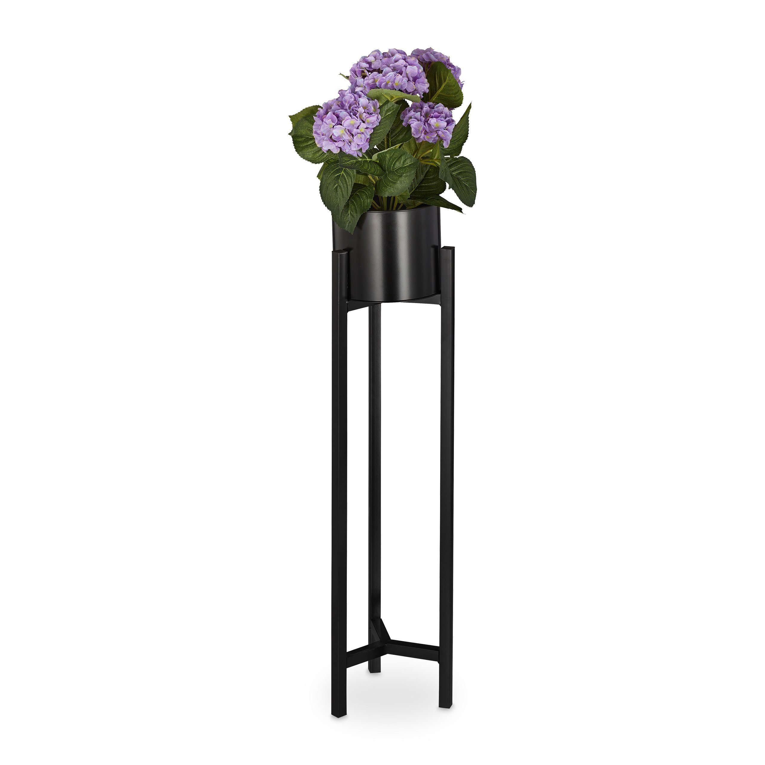 relaxdays Blumenständer »Blumentopf mit Ständer«, Schwarz online kaufen